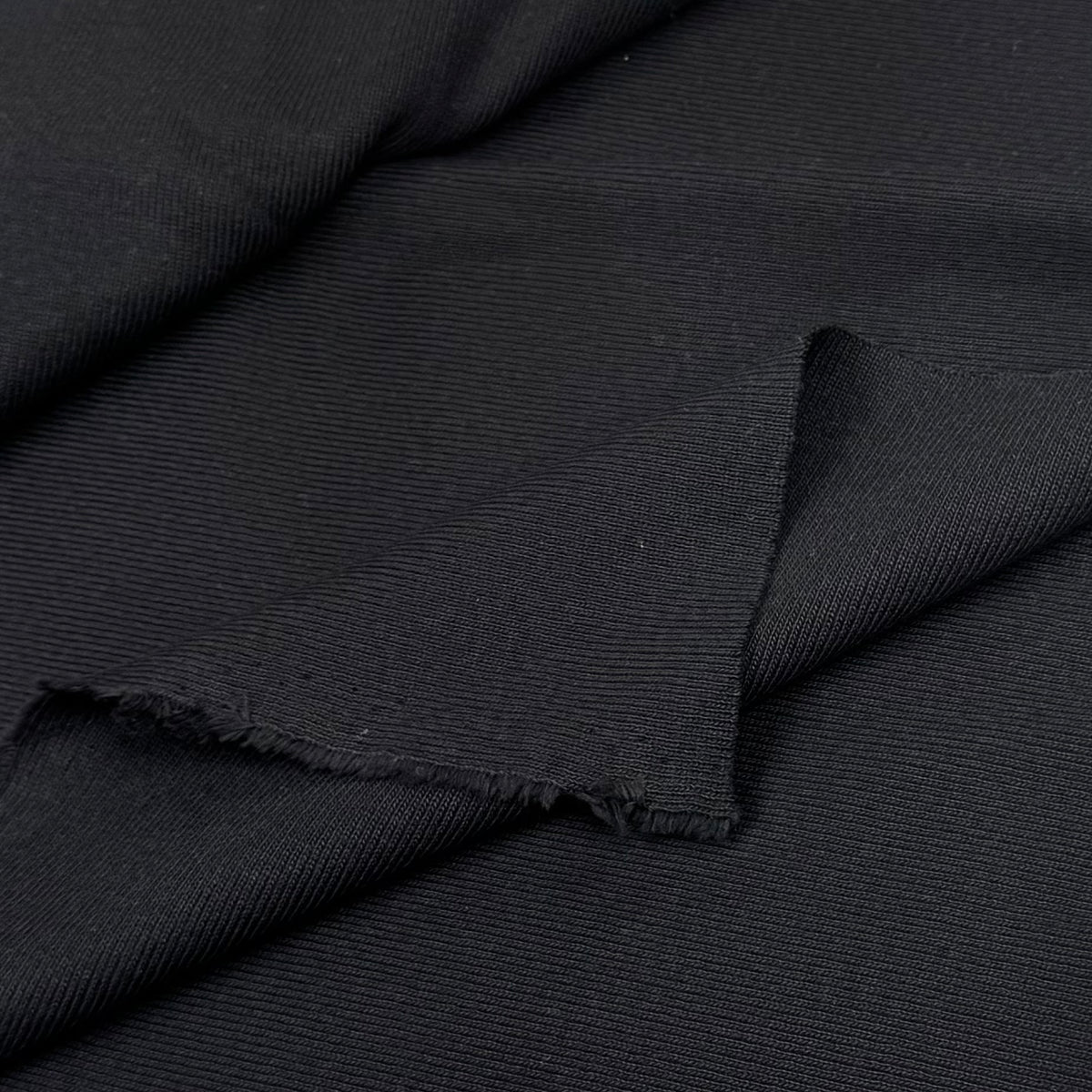 Cotton Rib Knit - Black (KRB0728)