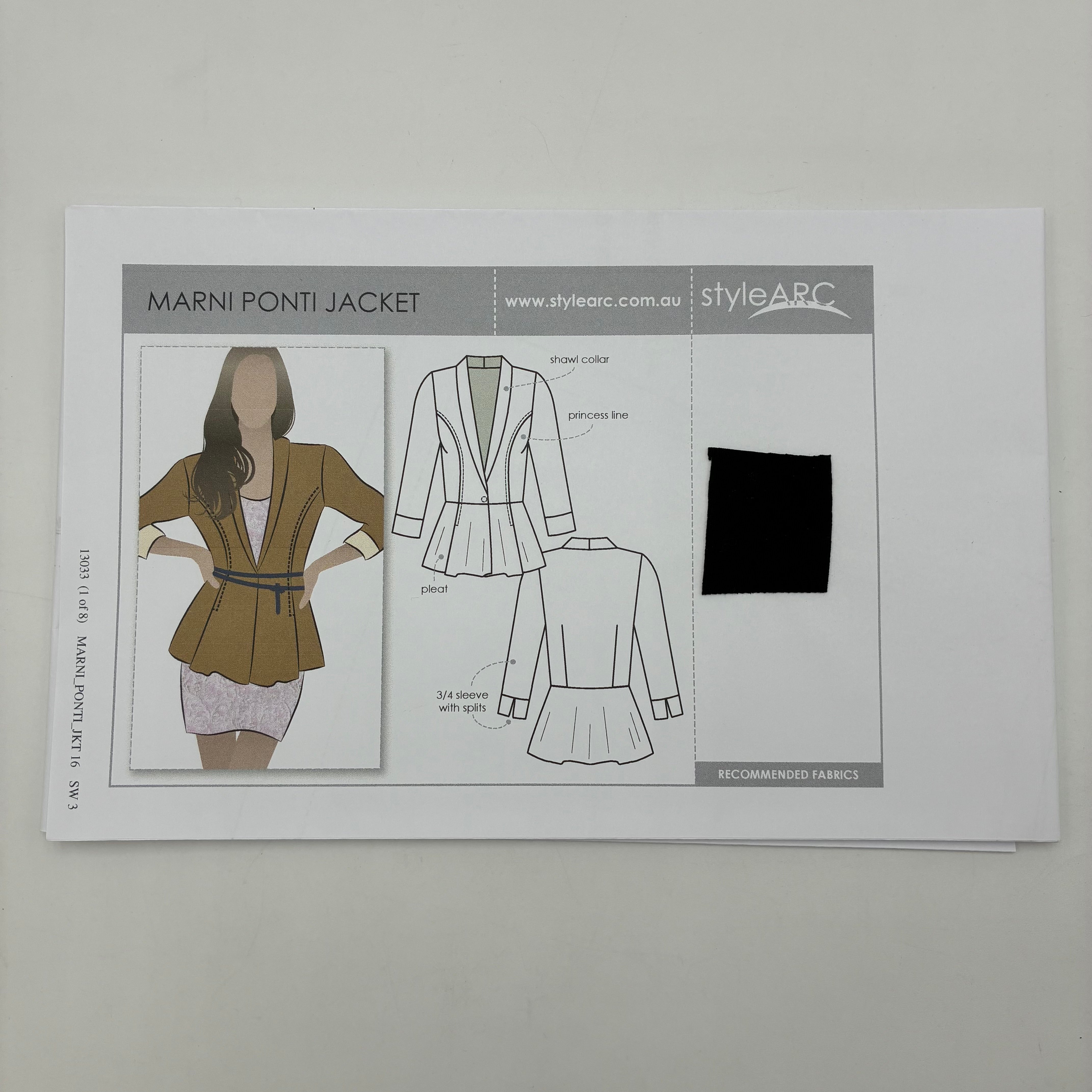Style Arc Pattern - Marni Ponti Jacket (NPA0312)