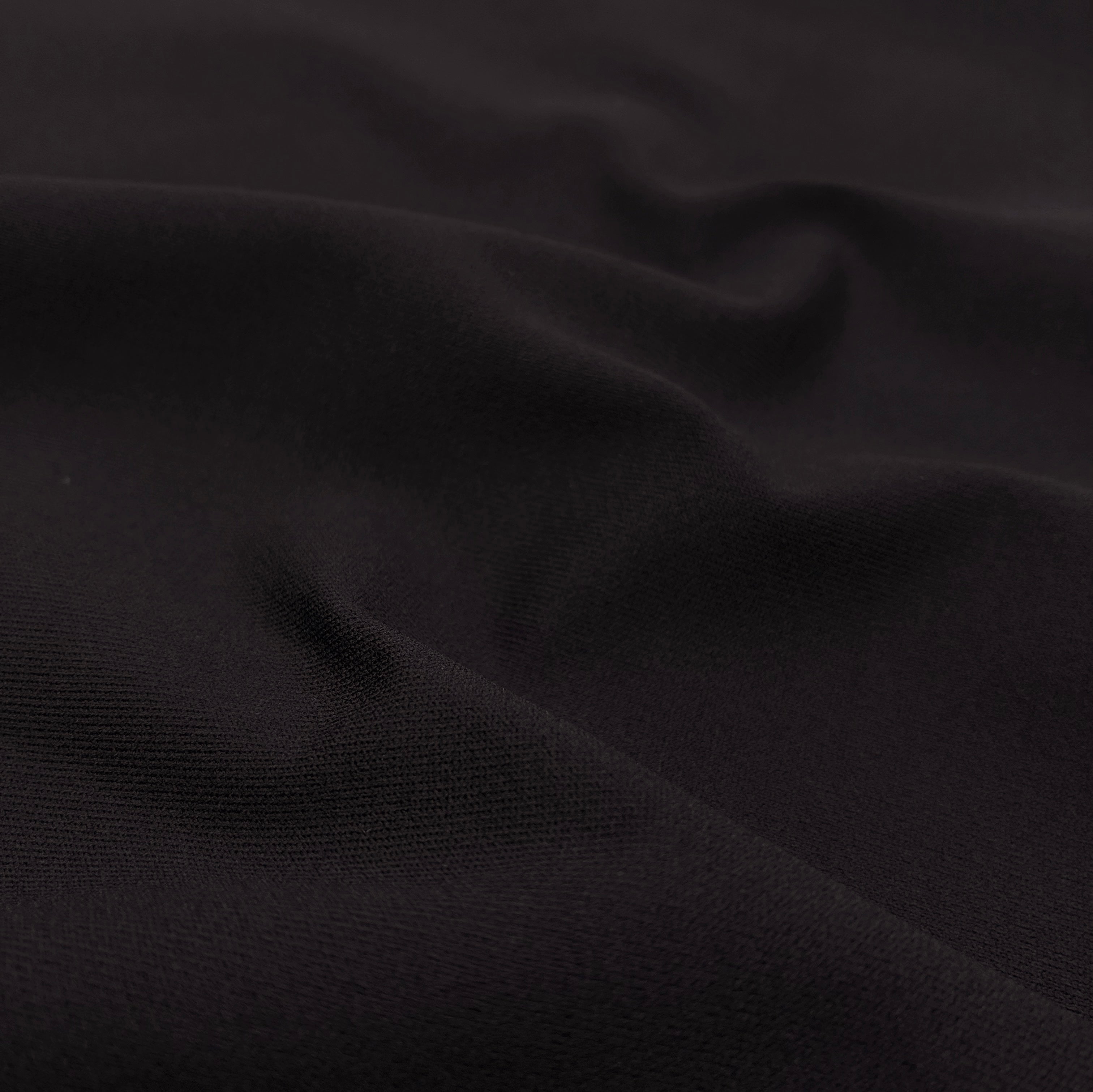 Polartec Nylon Blend Twill Knit - Black (KAC0865)