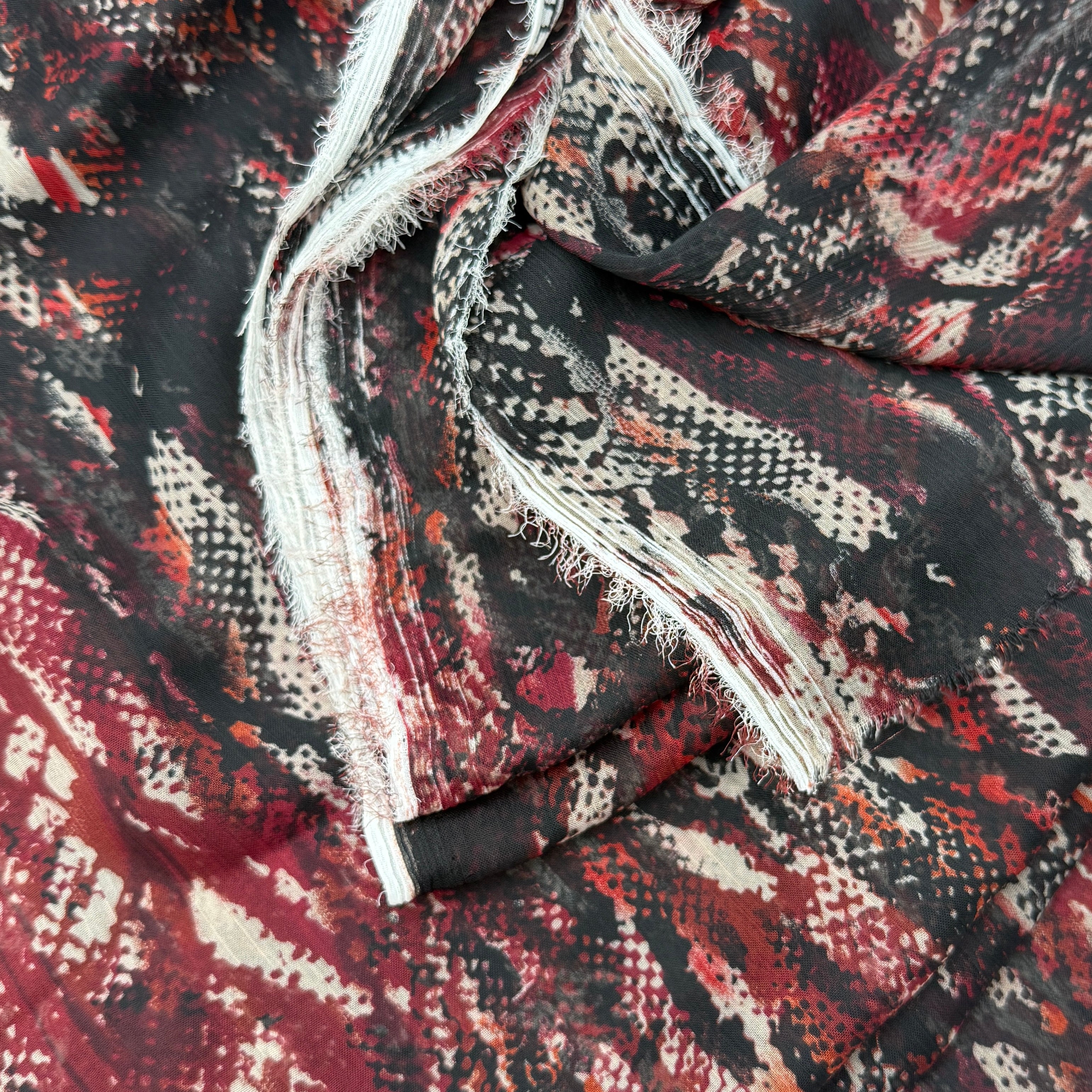 Blouse Weight - Red Abstract Animal Print (WDW2970)