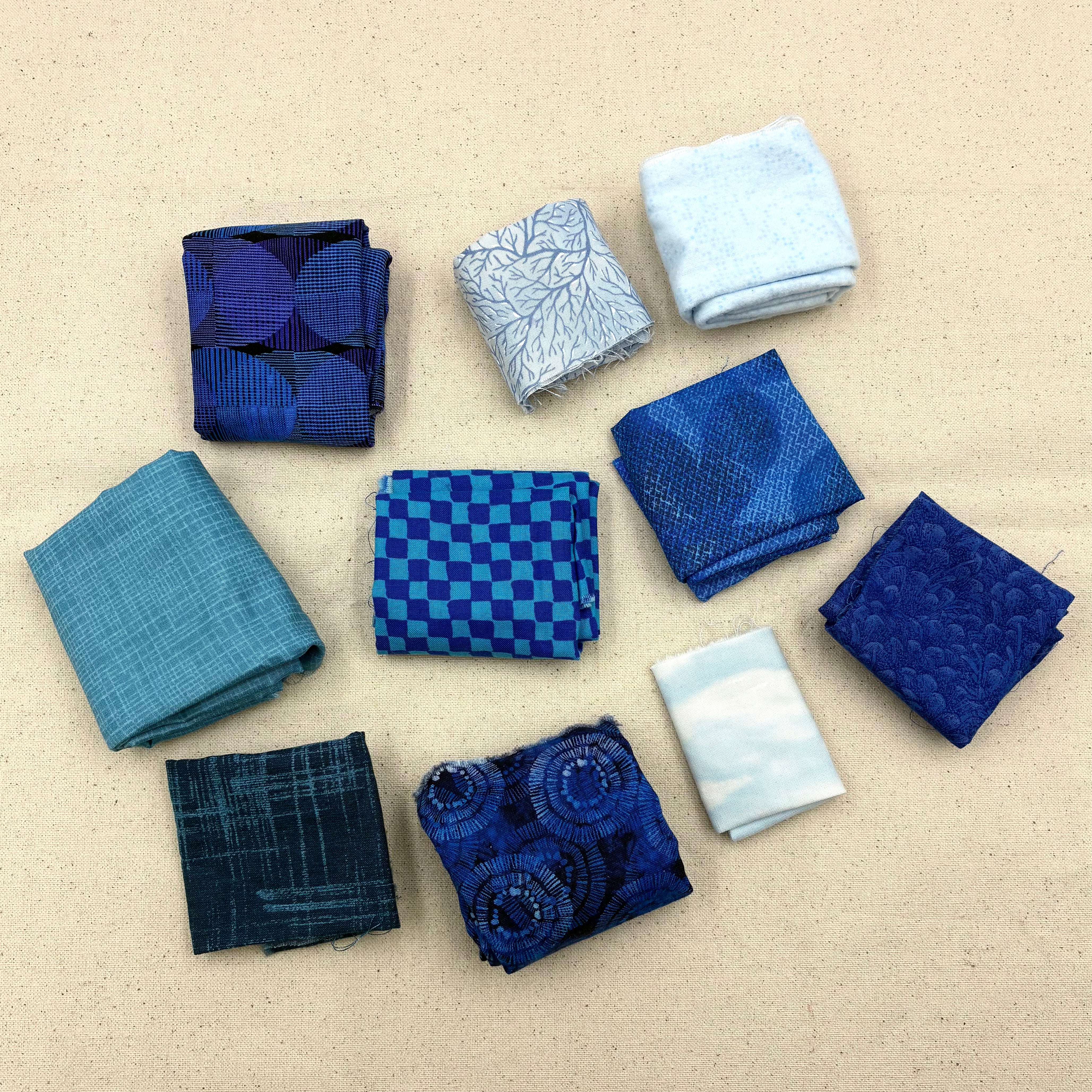 Quilting Cotton Scrap Bag - I've Got the Blues (WQC3079)