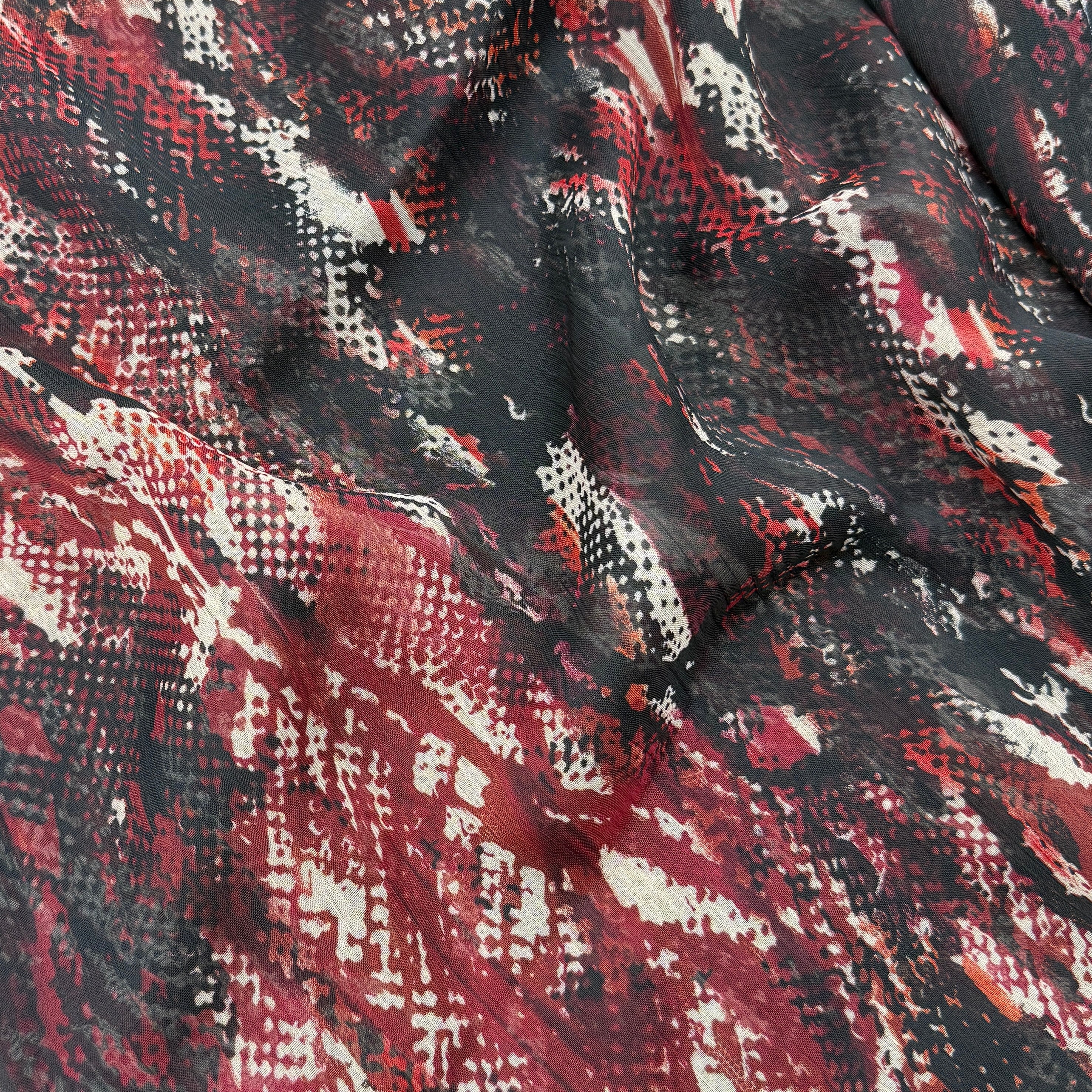 Blouse Weight - Red Abstract Animal Print (WDW2970)