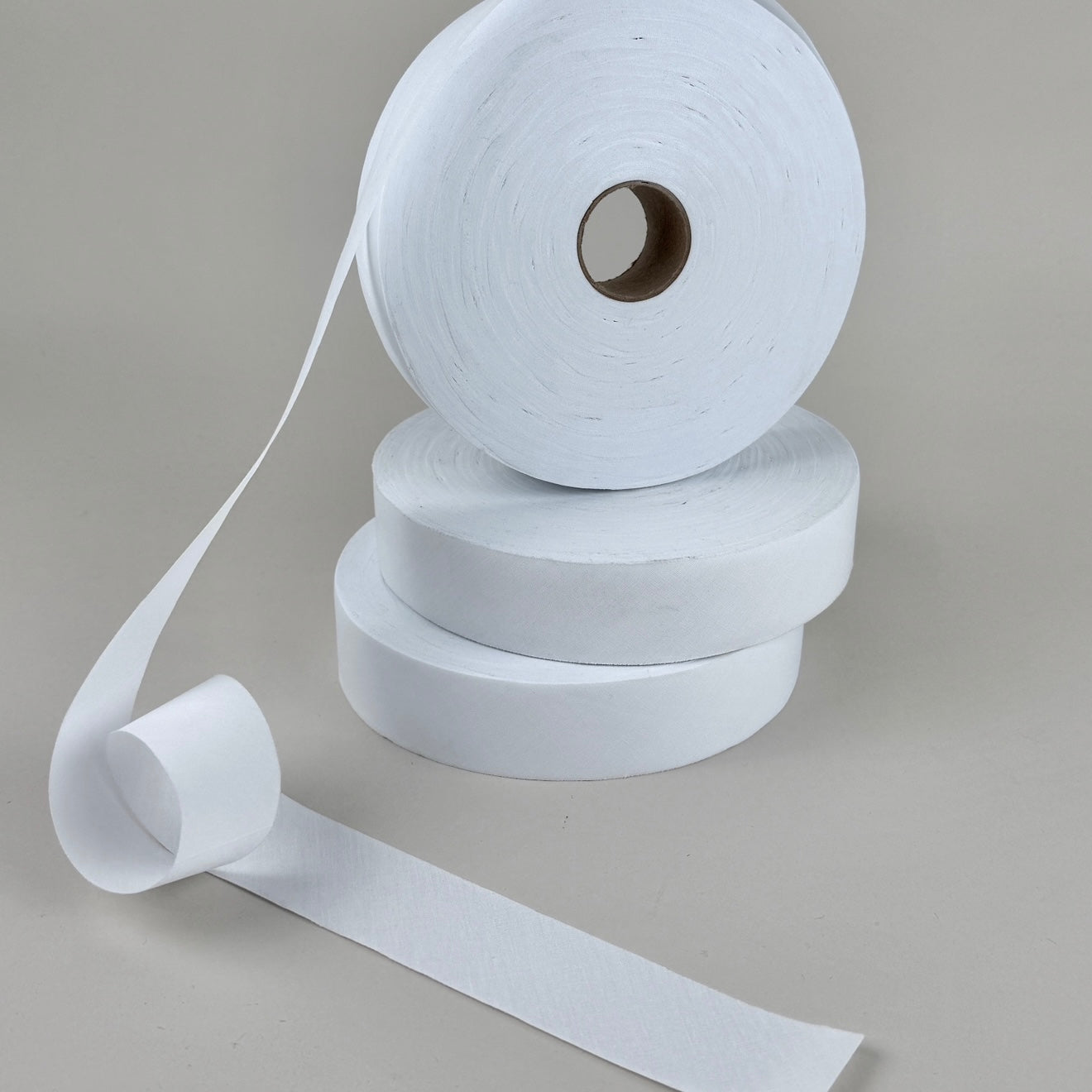40mm Flat Bias Tape Roll, White, 100m+ (NXX1436)