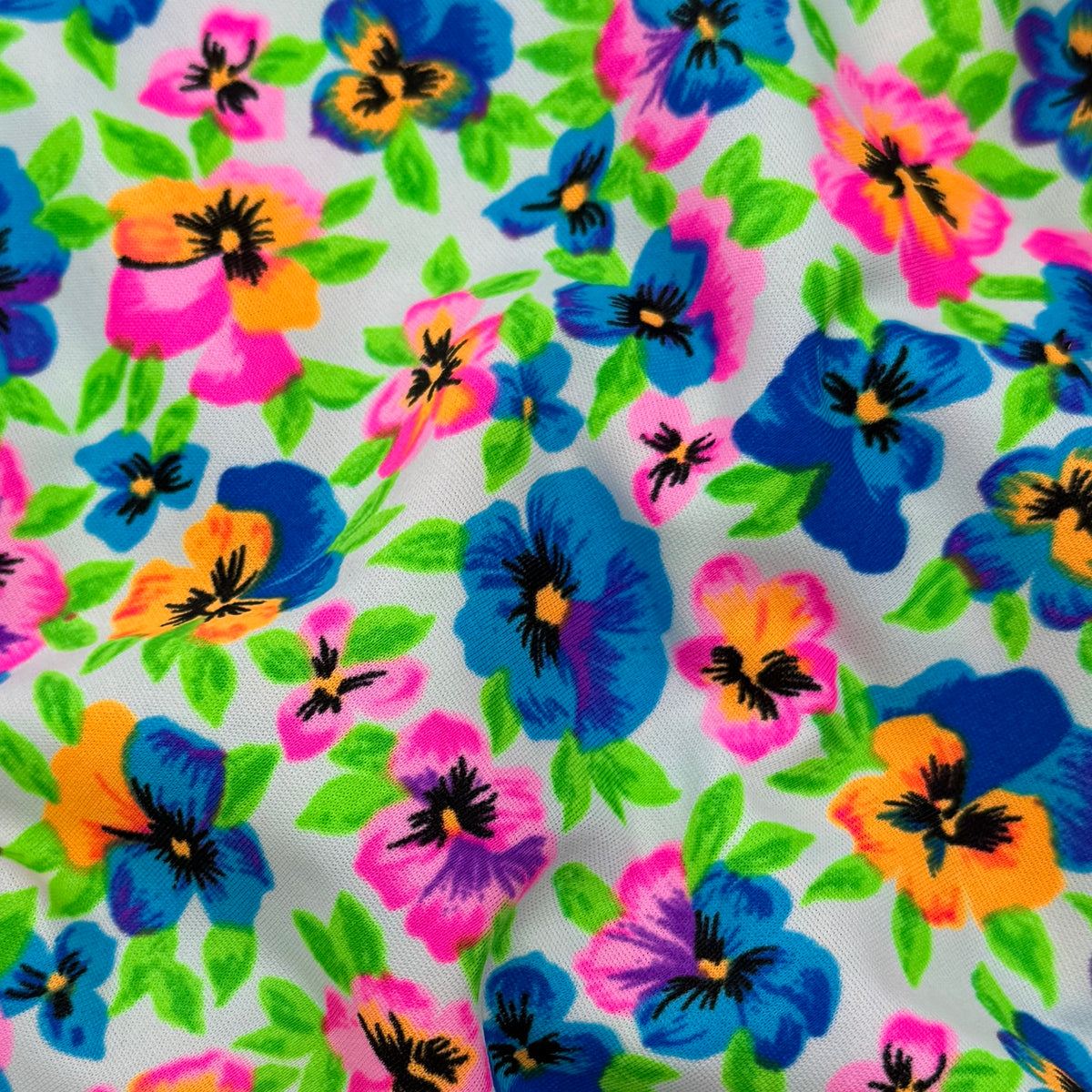 Swim Lycra - Neon Pansies (KAC0782:3)