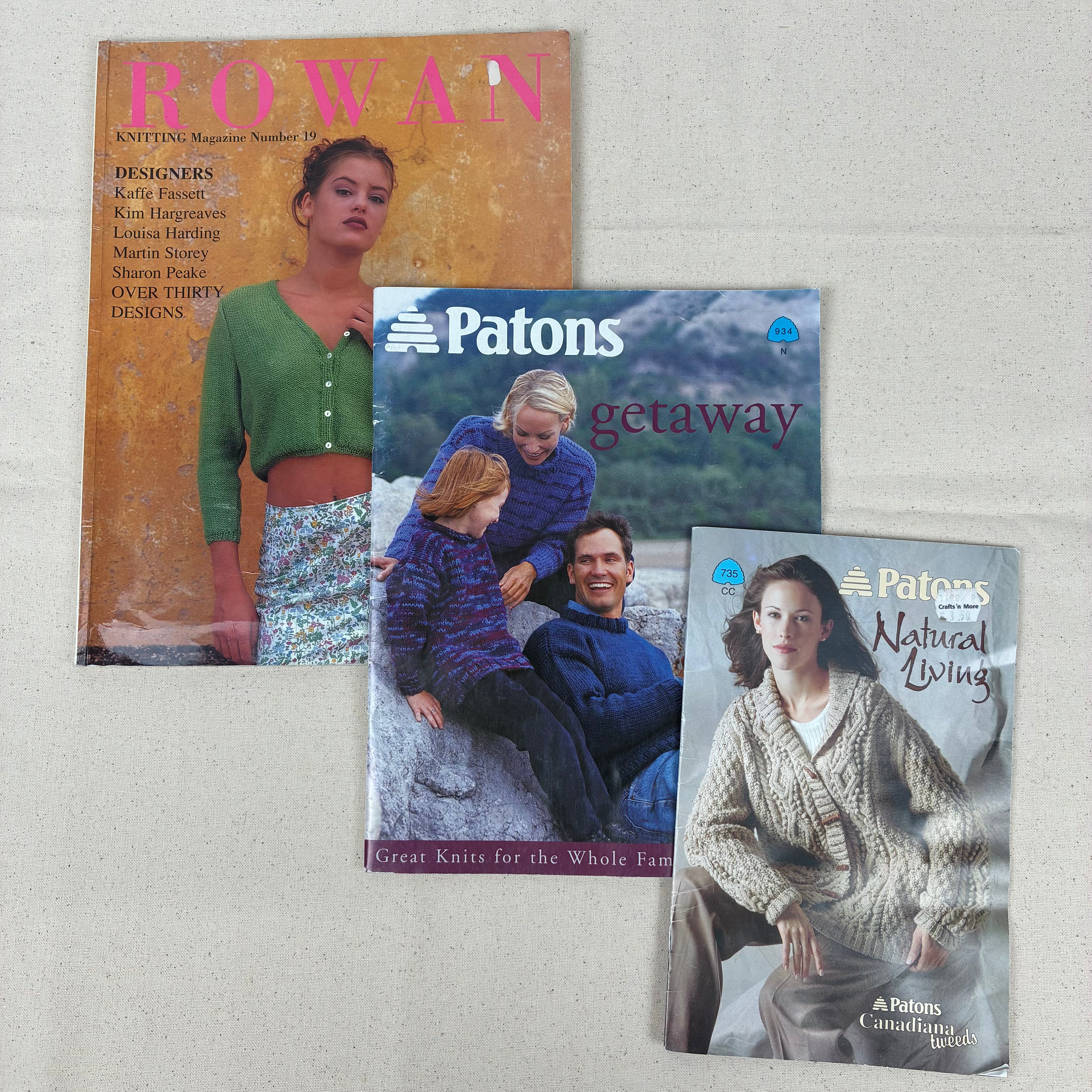 3 Knitting Books - Patons & Rowan (NBK0343)