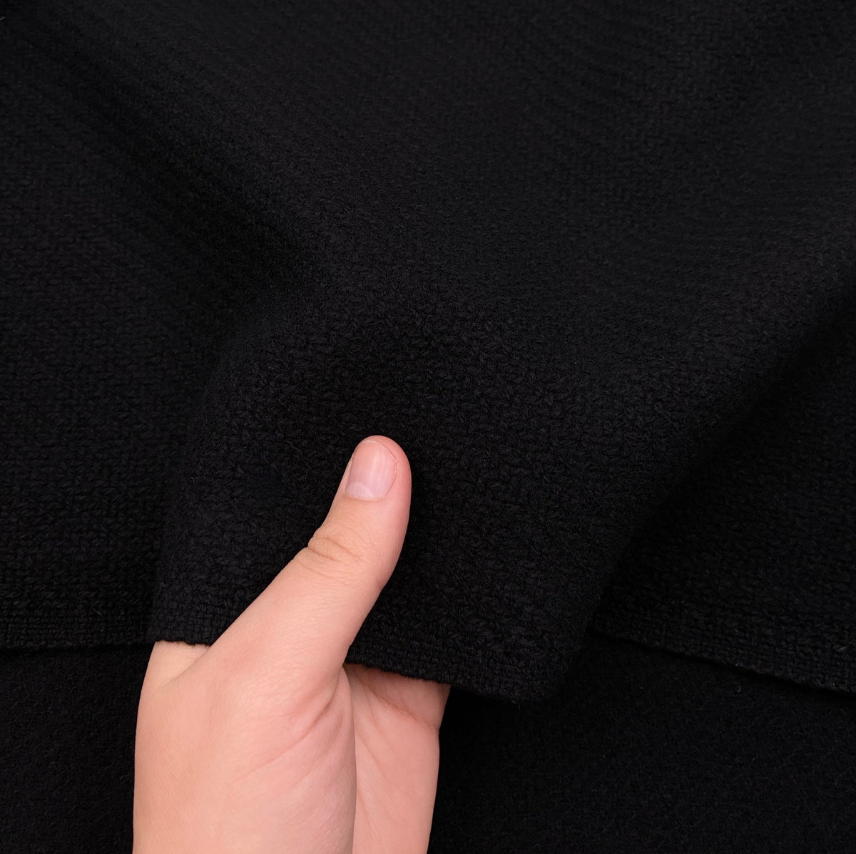 Wool Blend Coat Weight - Posh Black (WCW0409:10)