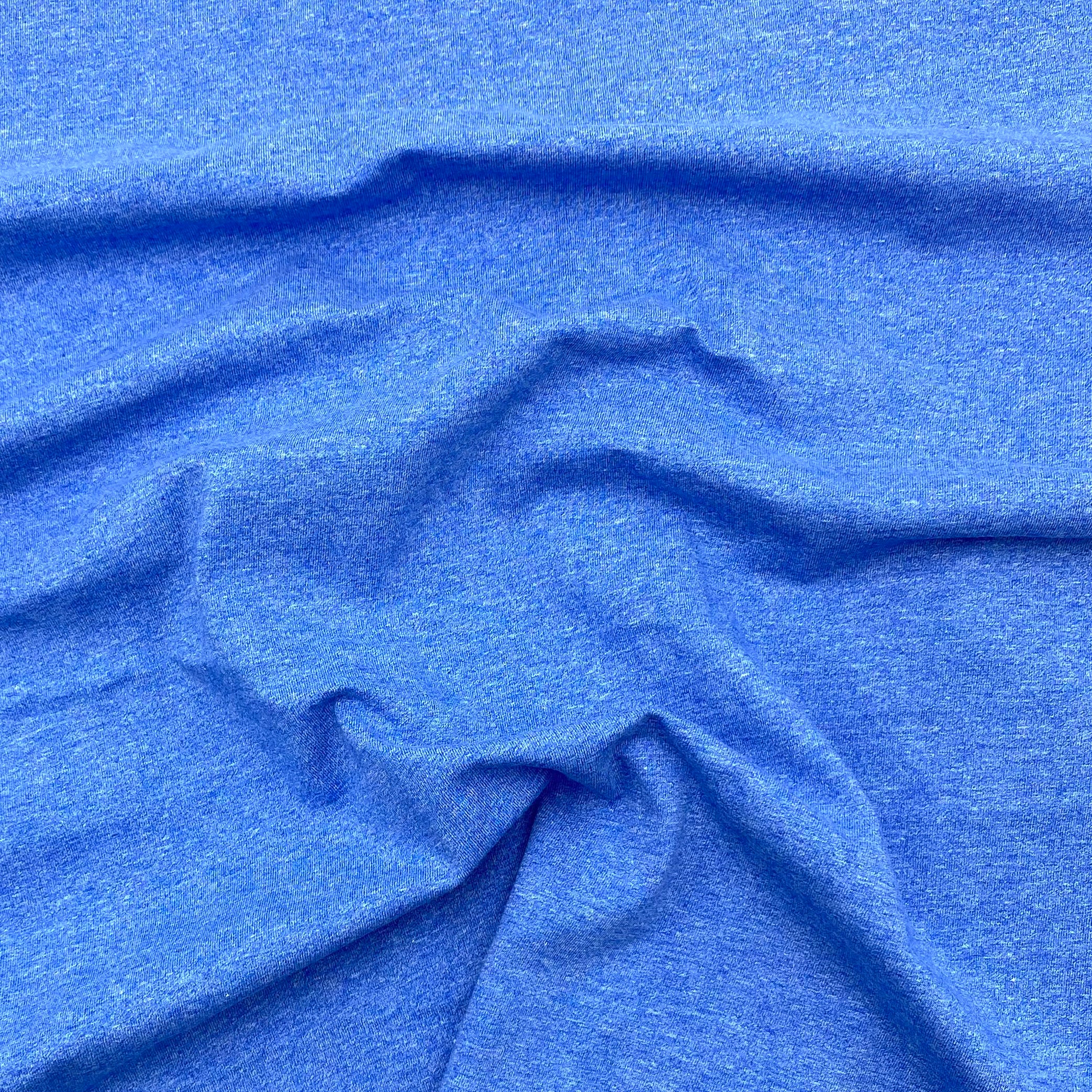 Cotton Single Jersey - Marlin Blue Melange (KJE1414)