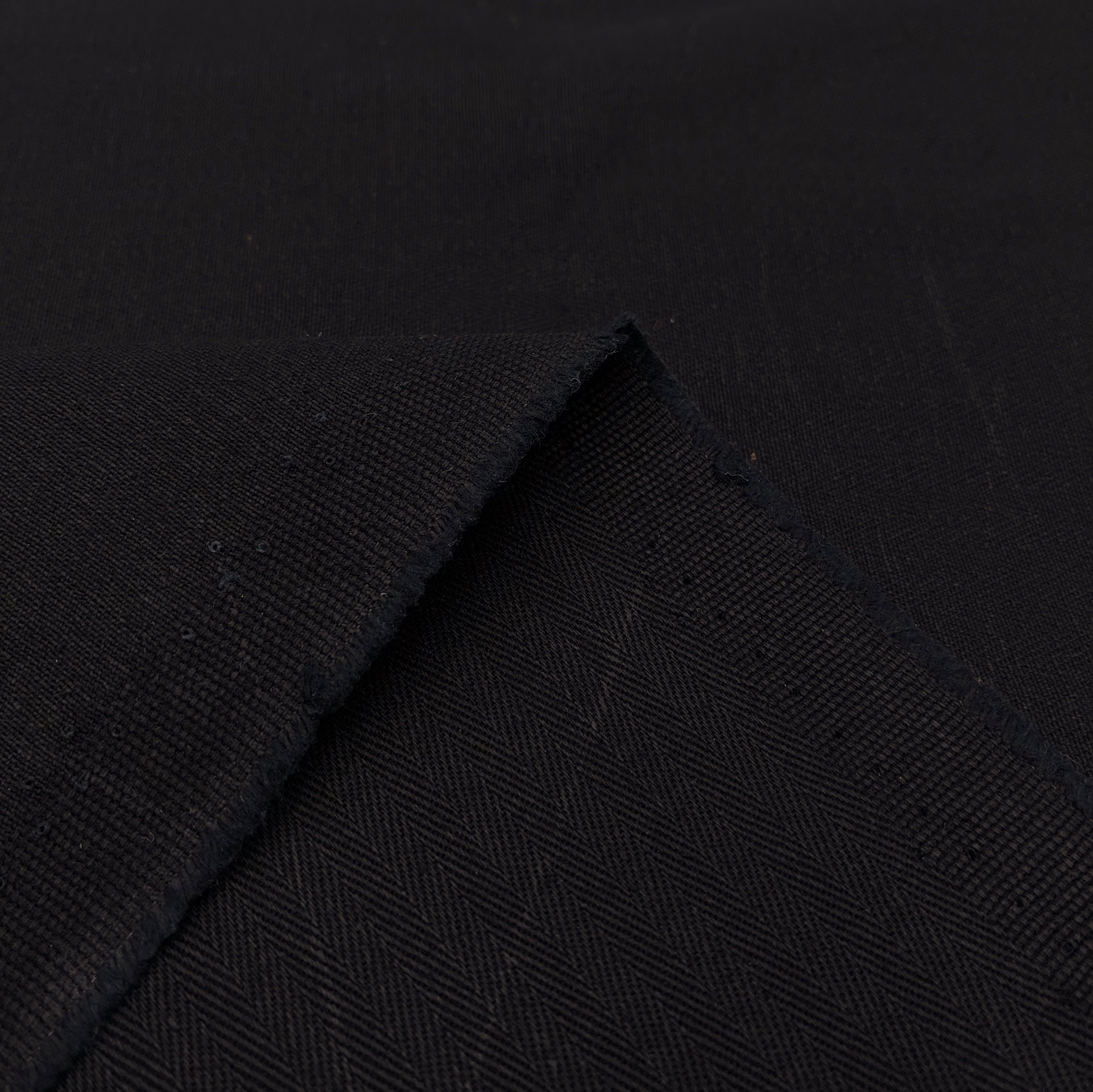 Waxed Cotton Twill - Black (WTW0058)
