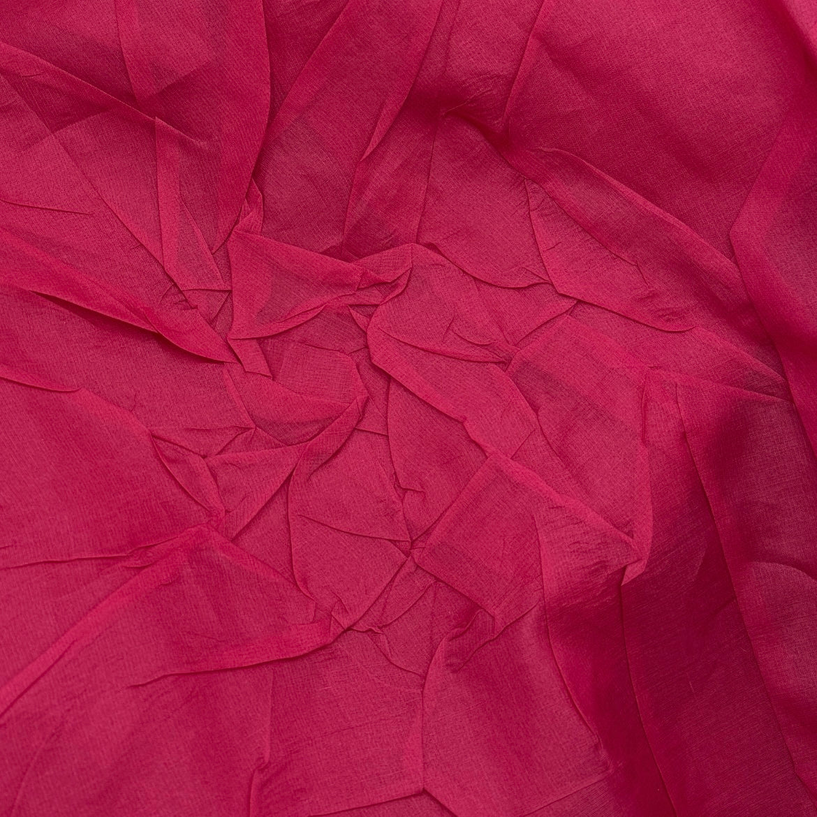 100% Silk Organza with Pressed Rosettes - Fuchsia (WFY0510)