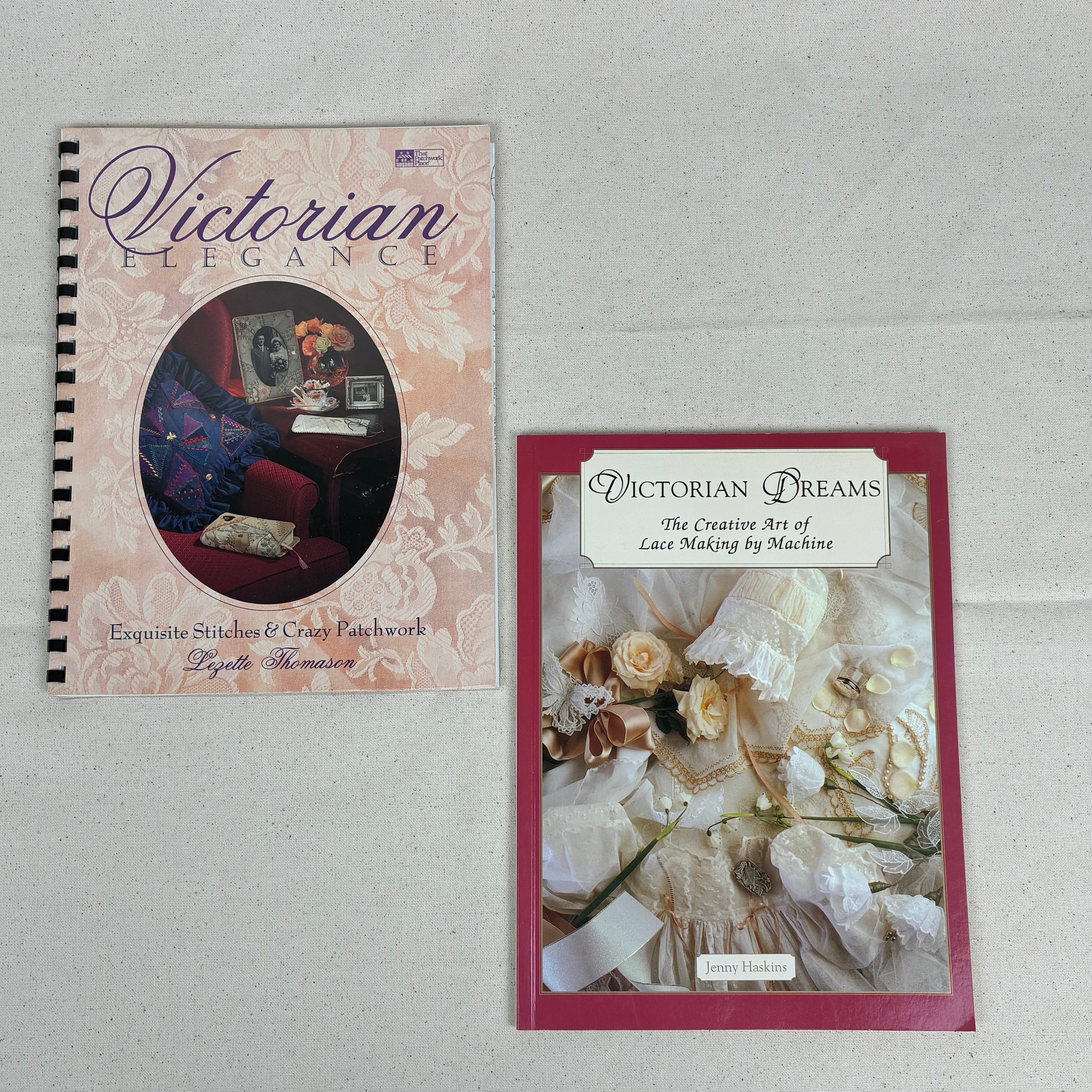 2 Victorian Craft Books - Lace Making by Machine & Patchwork (NBK0312)