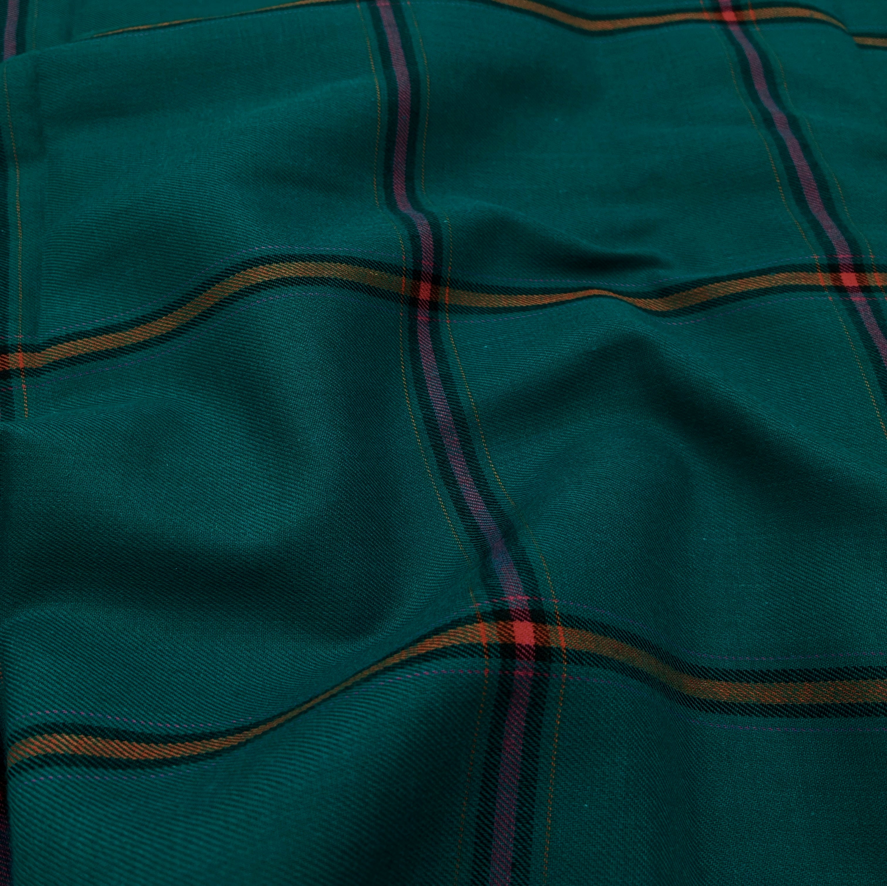 Wool Blend Dress Weight - Citrus Garden Plaid (WDW3578)