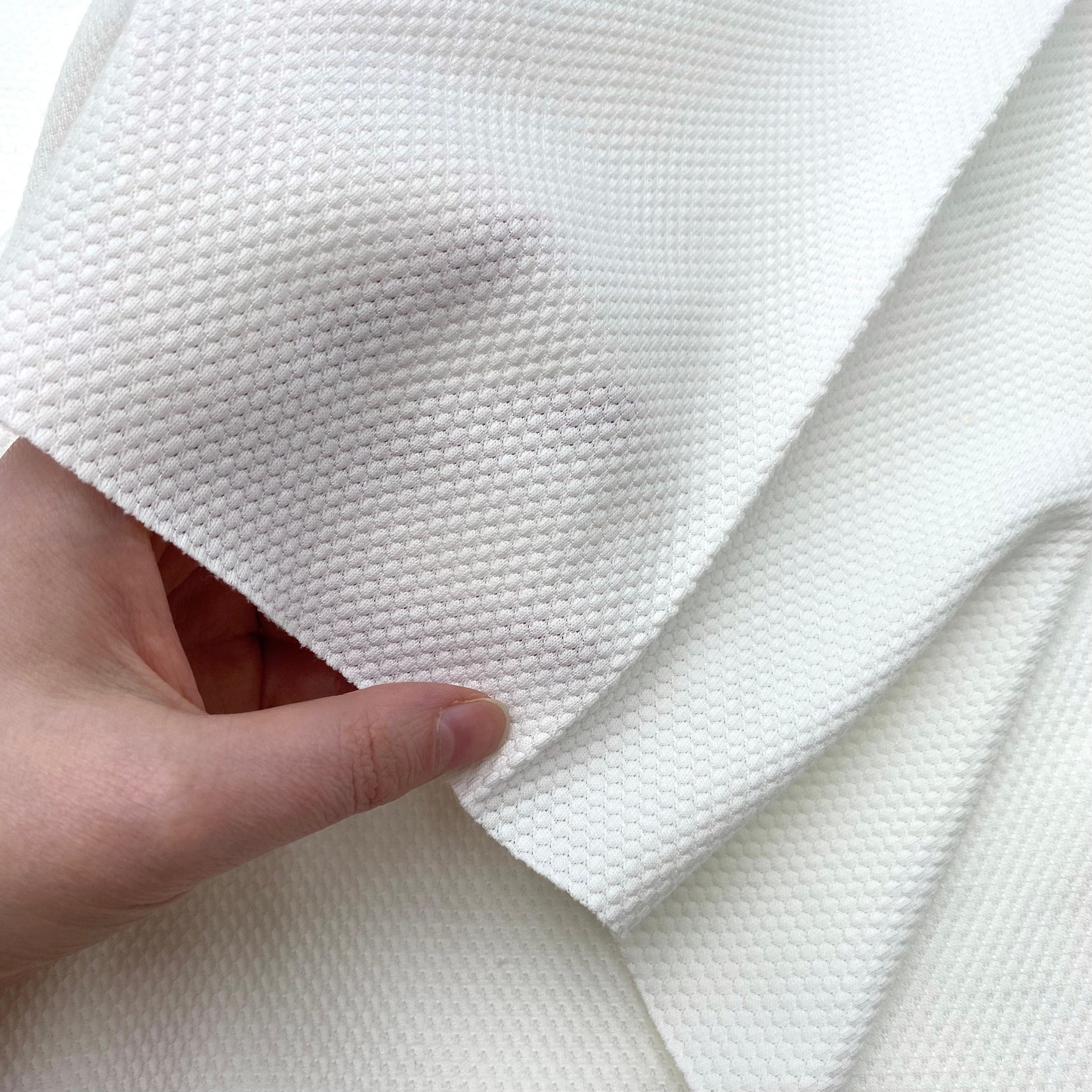 Cotton Blend Bubble Jersey - Snow (KJE1449:50)