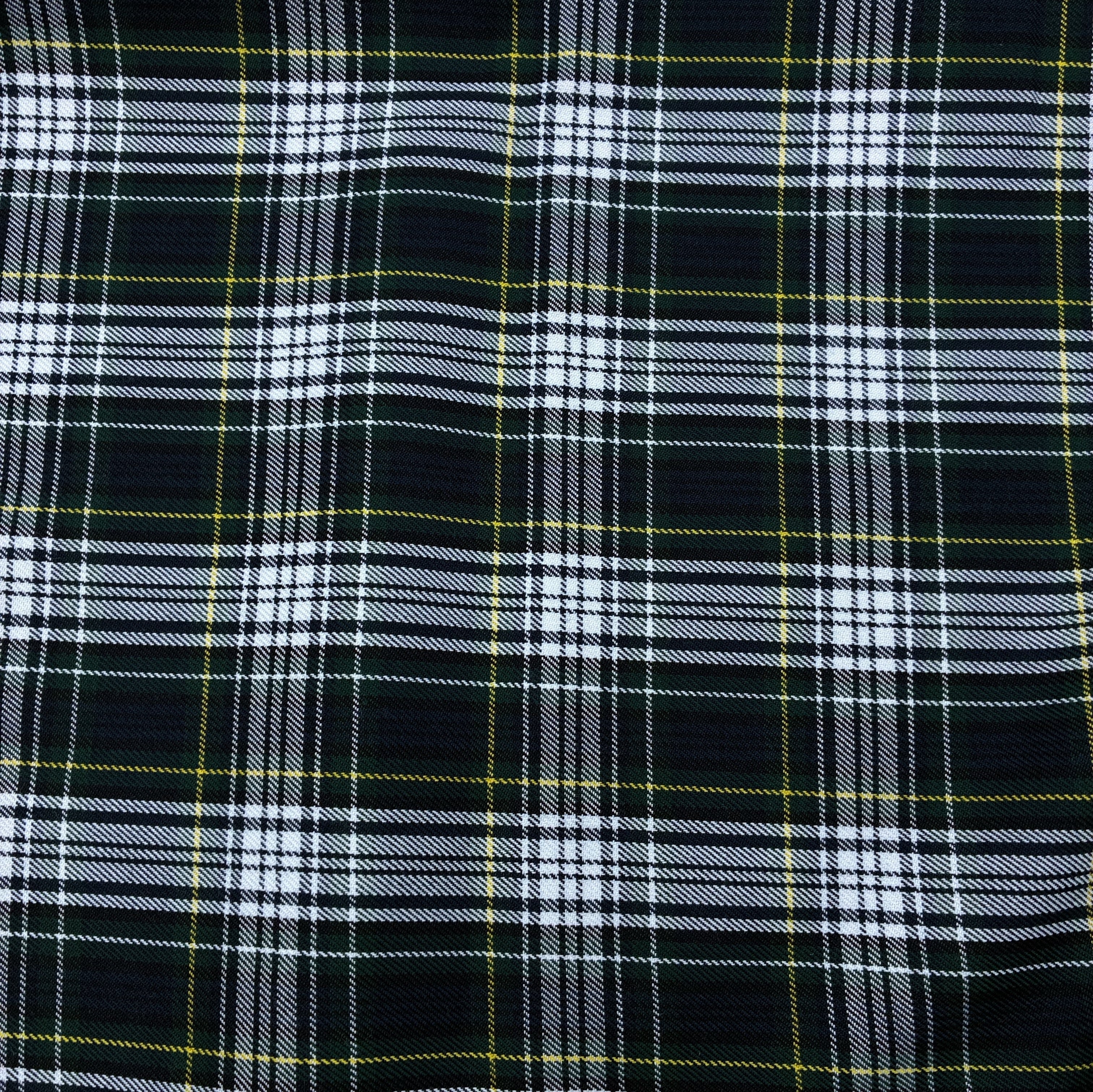 Wool Blend Plaid Shirting - Blue & Green & White (WDW3398:3404)