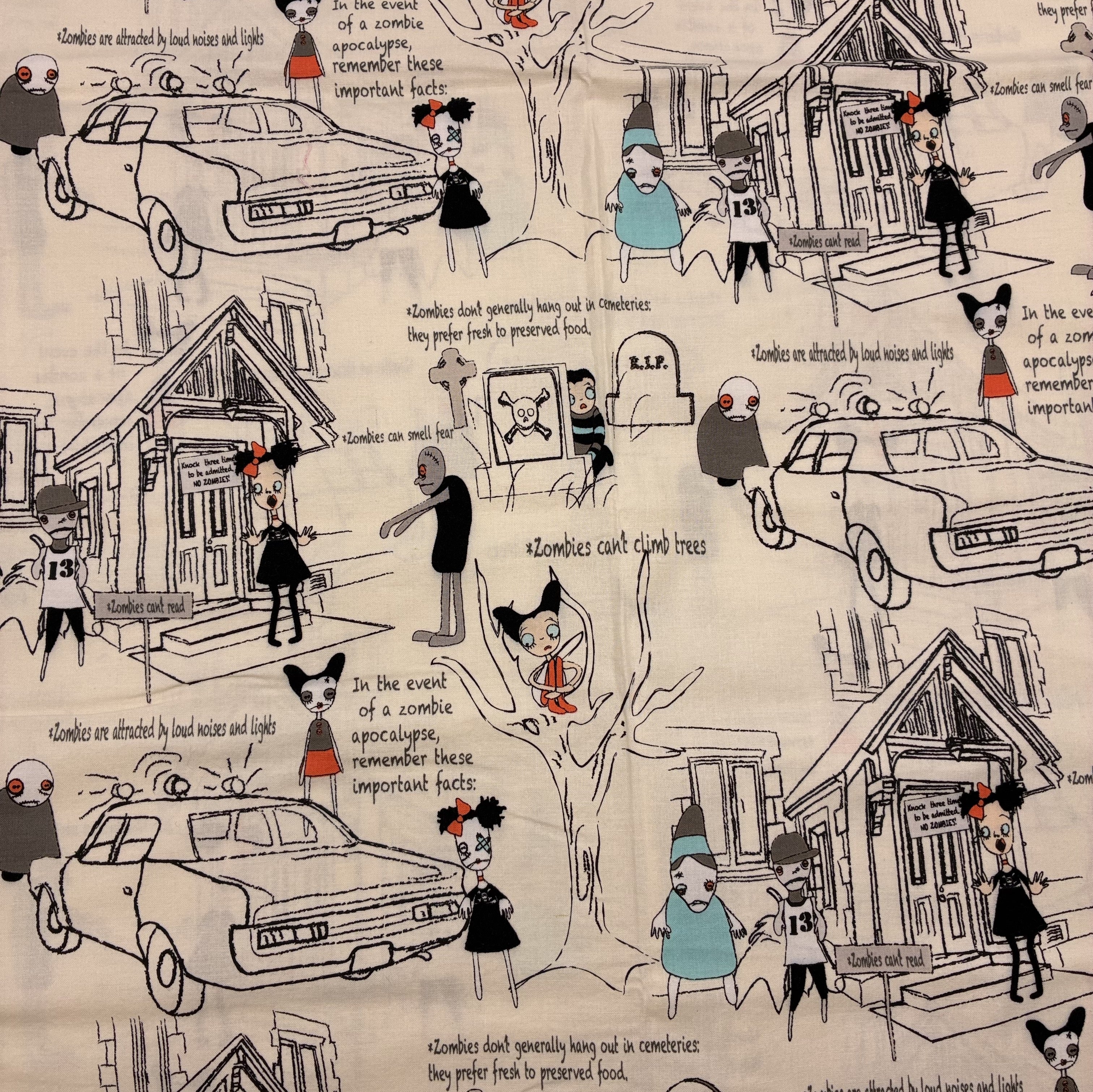 Quilting Cotton - Riley Blake Zombie Apocalypse (WQC3132:3)