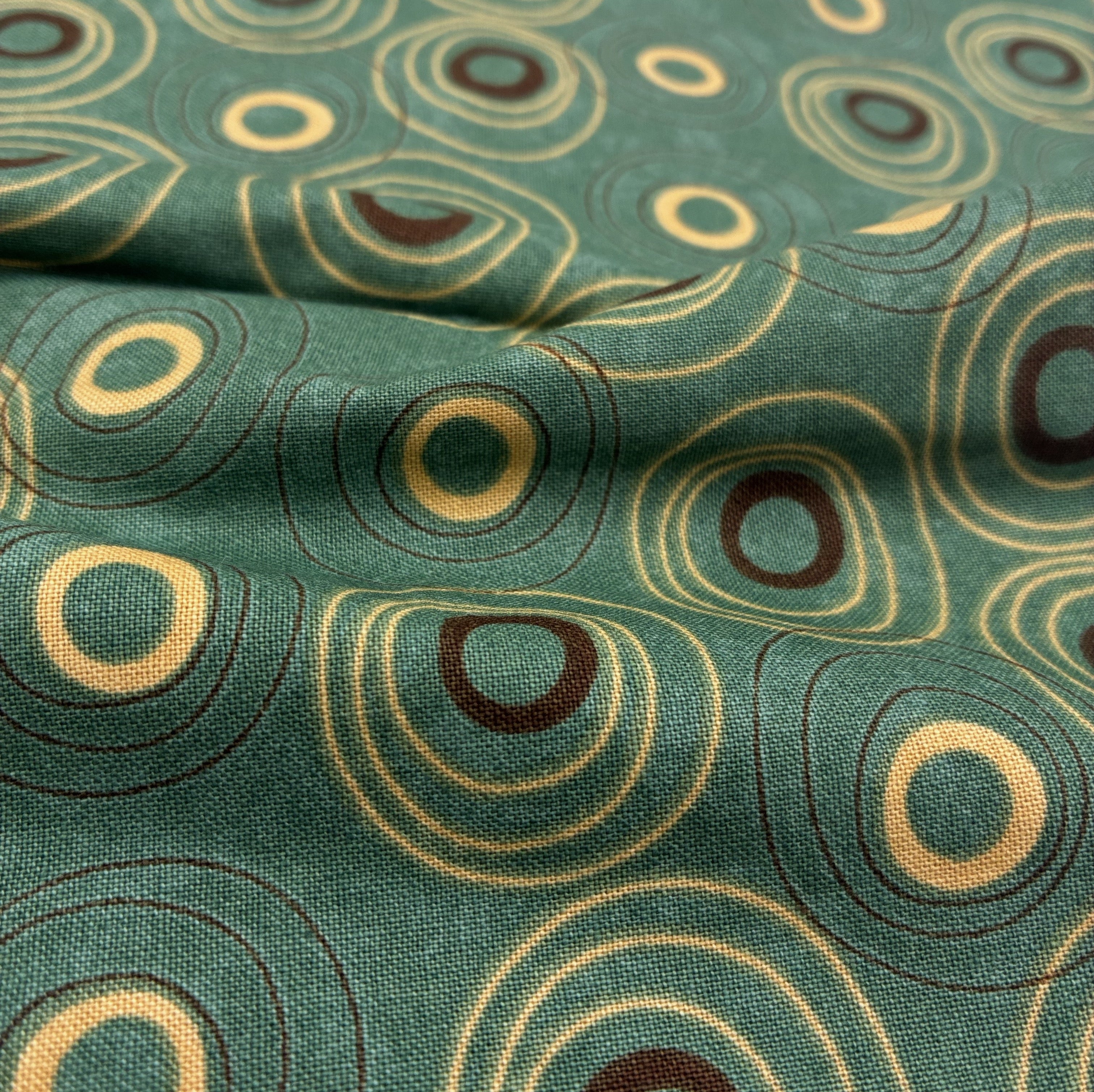 Quilting Cotton - Green Circles (WQC3137)
