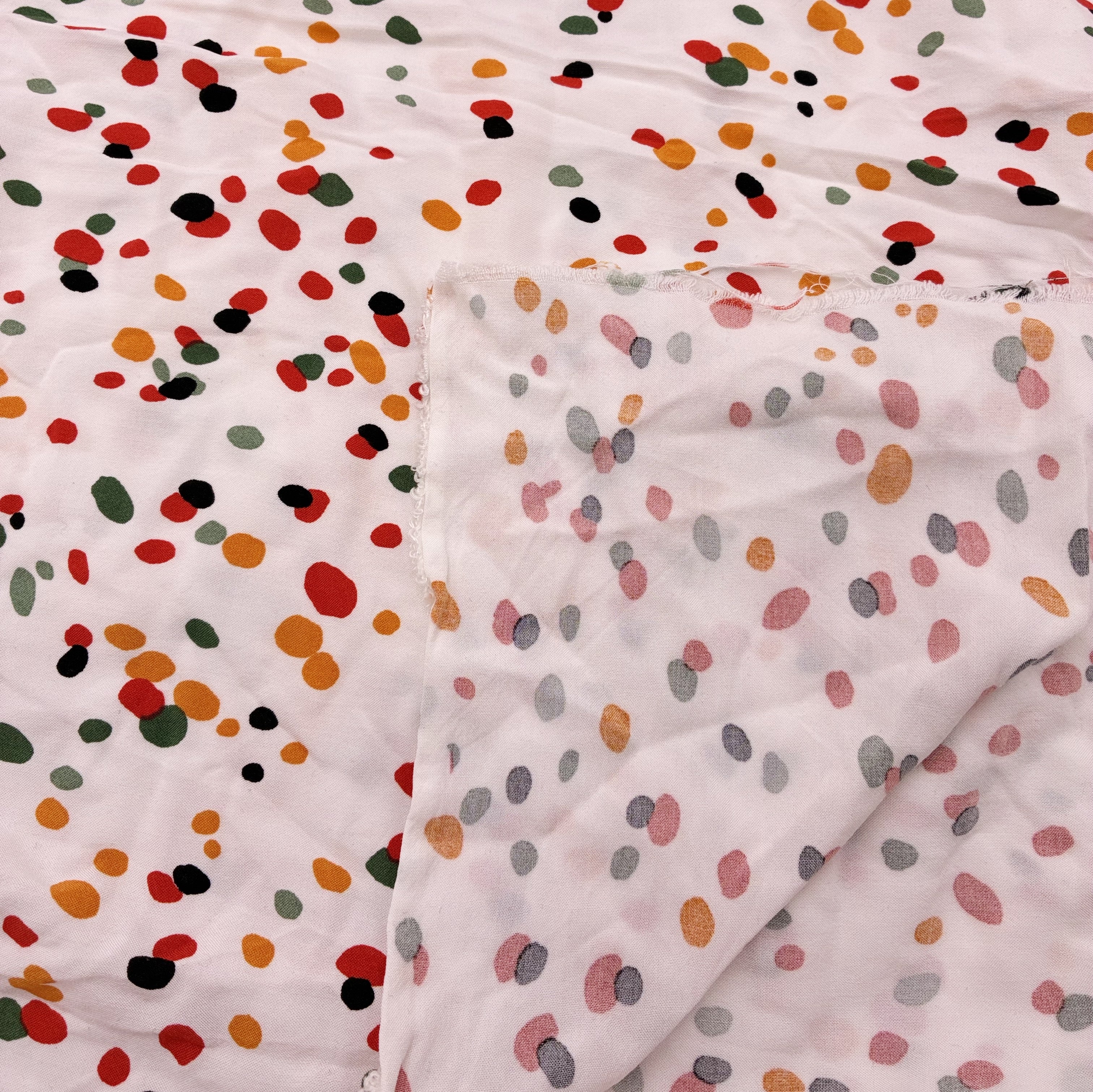 Rayon Dress Weight - Multicolour Dots (WDW3416)