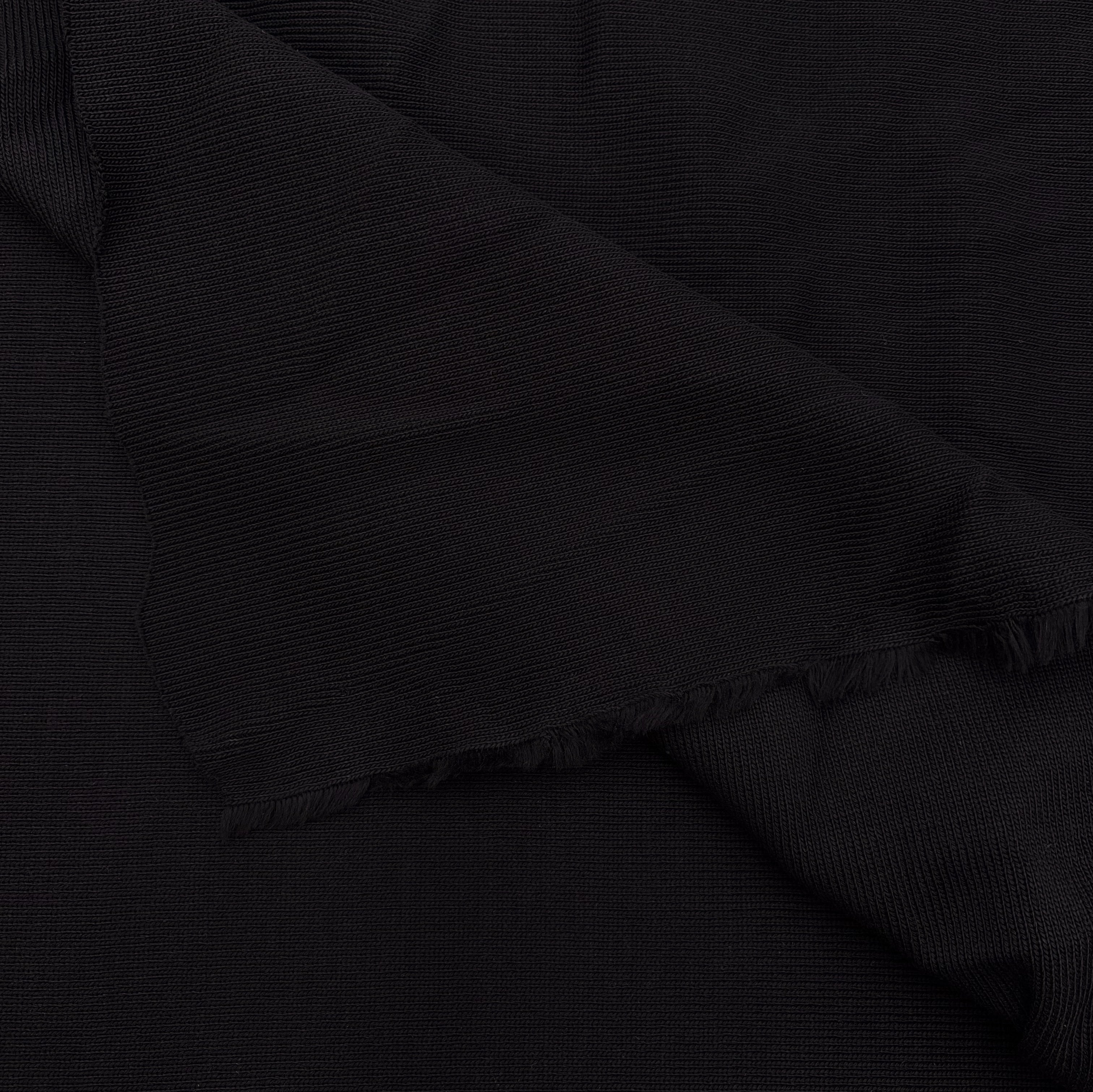 Cotton Heavy Rib - Black (KRB0660:62)