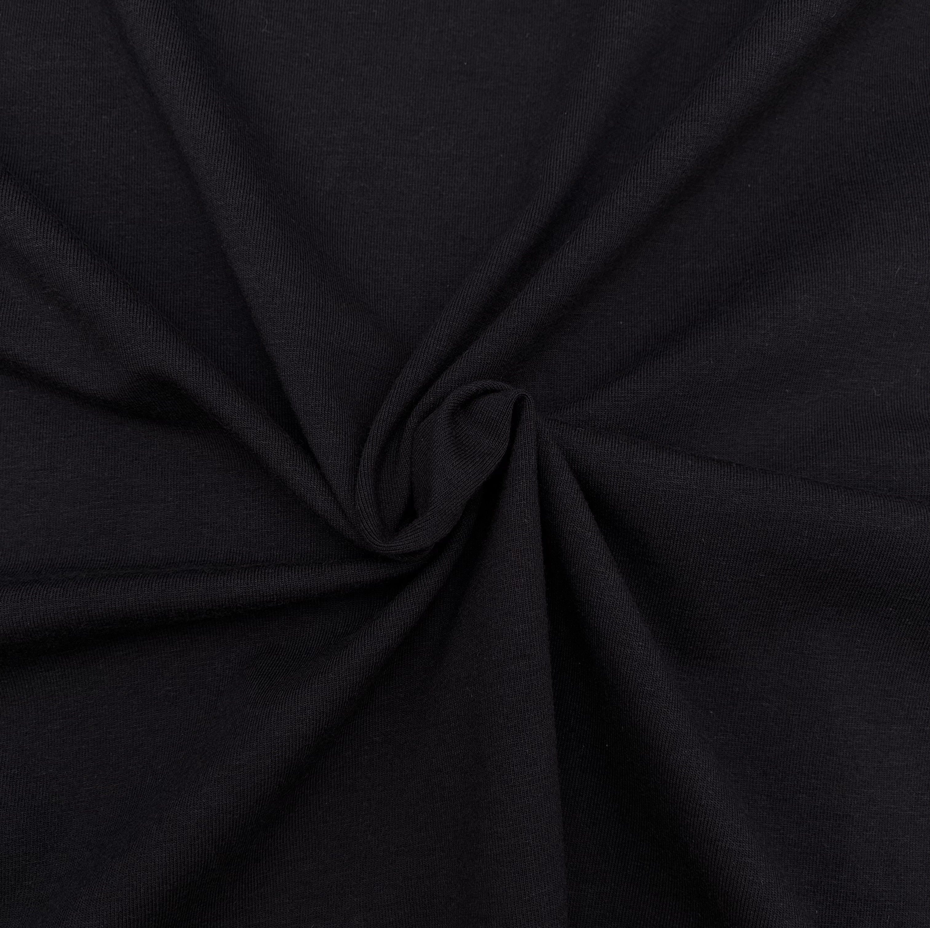 Cotton Jersey - Black (KJE1482)