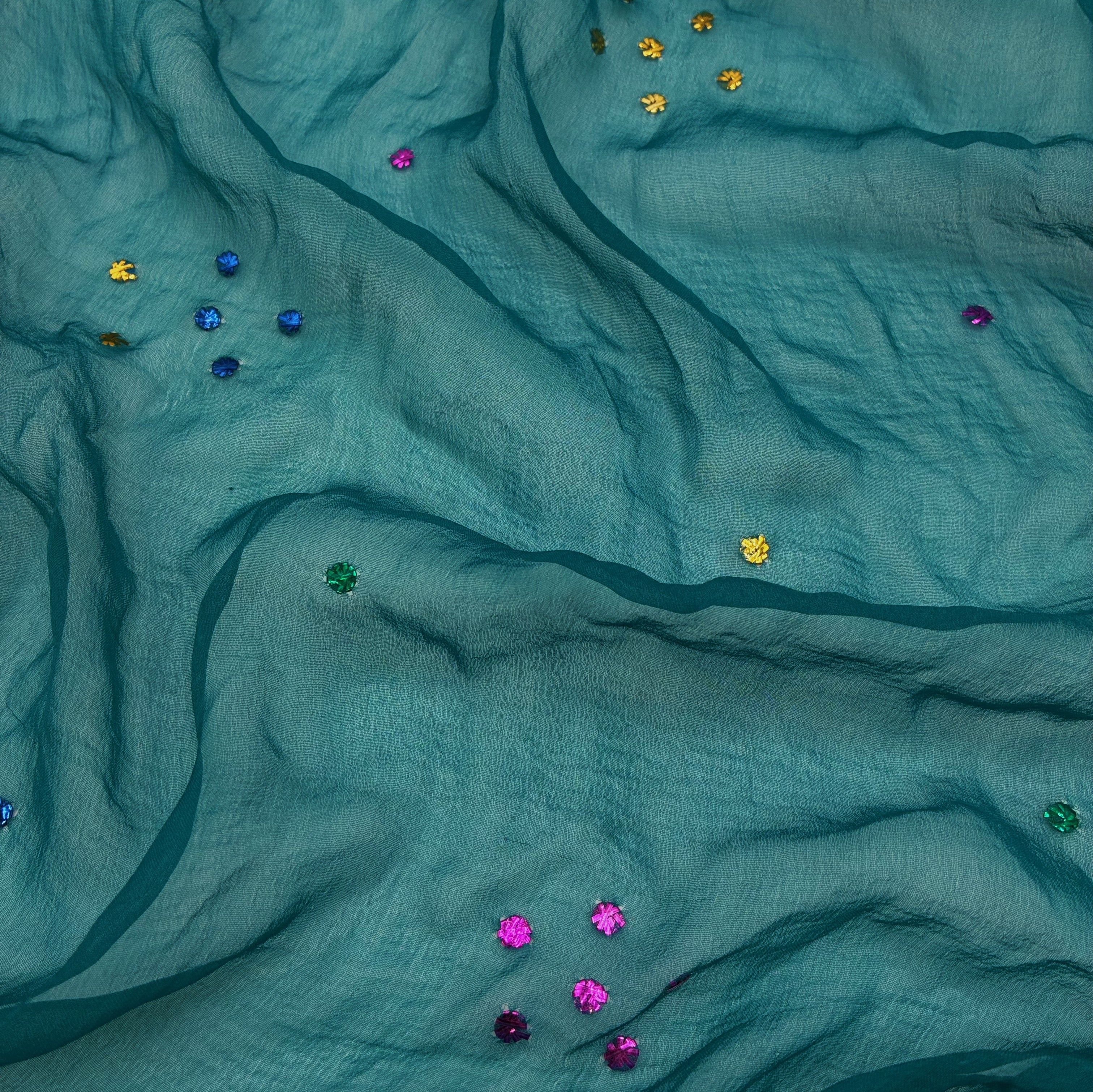 Chiffon - Teal Sparkle (WDW3459)