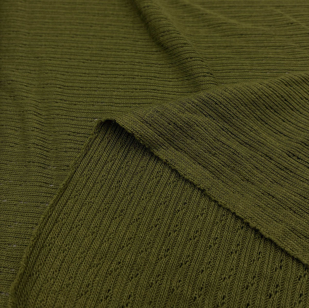 Viscose Eyelet Knit - Moss Green (KSW0535)