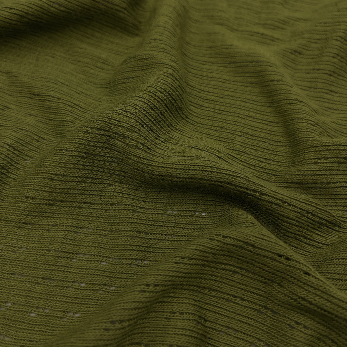 Viscose Eyelet Knit - Moss Green (KSW0535)