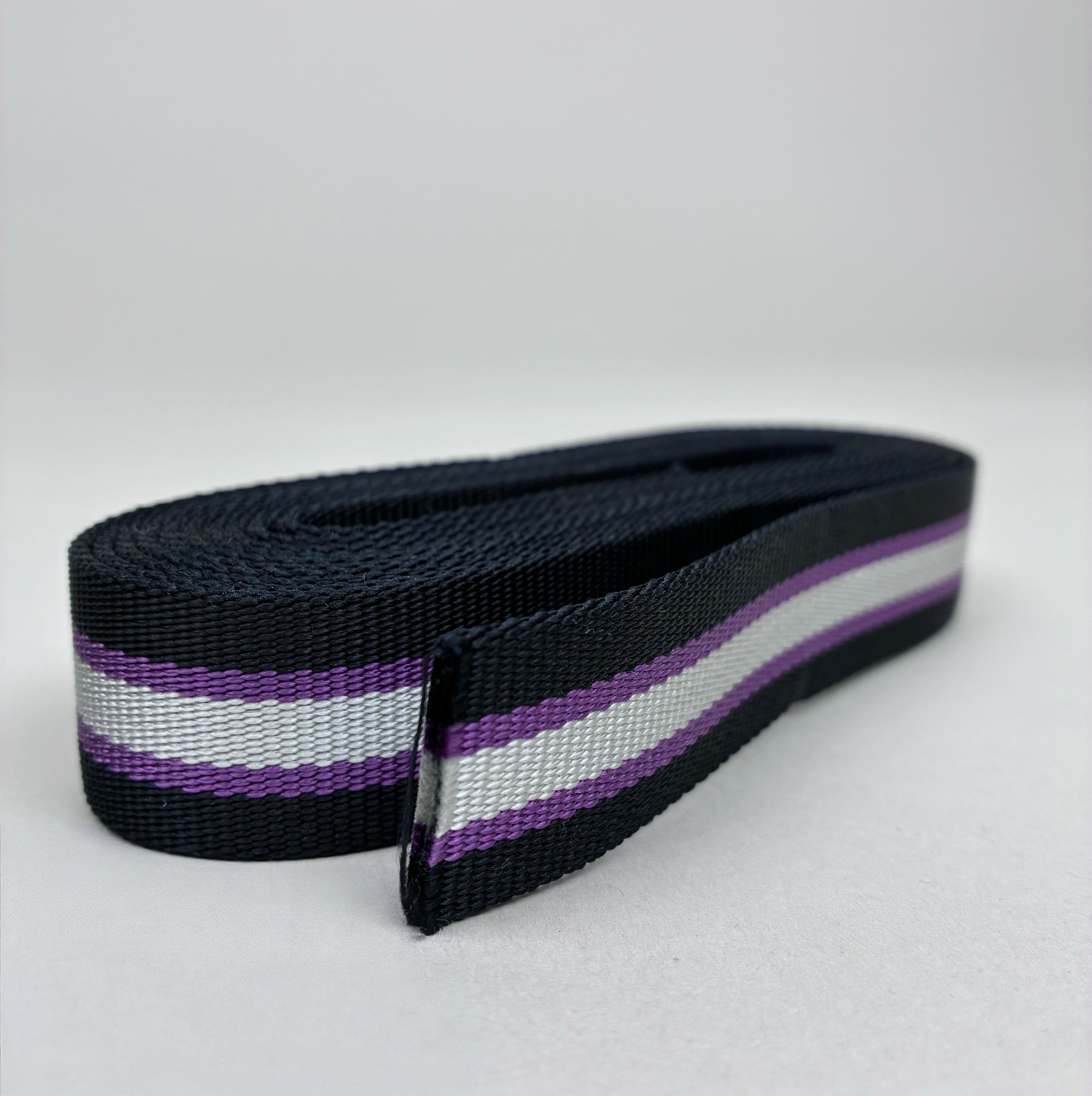 25mm Nylon Webbing - Black/Grey/Purple (NXX1751)