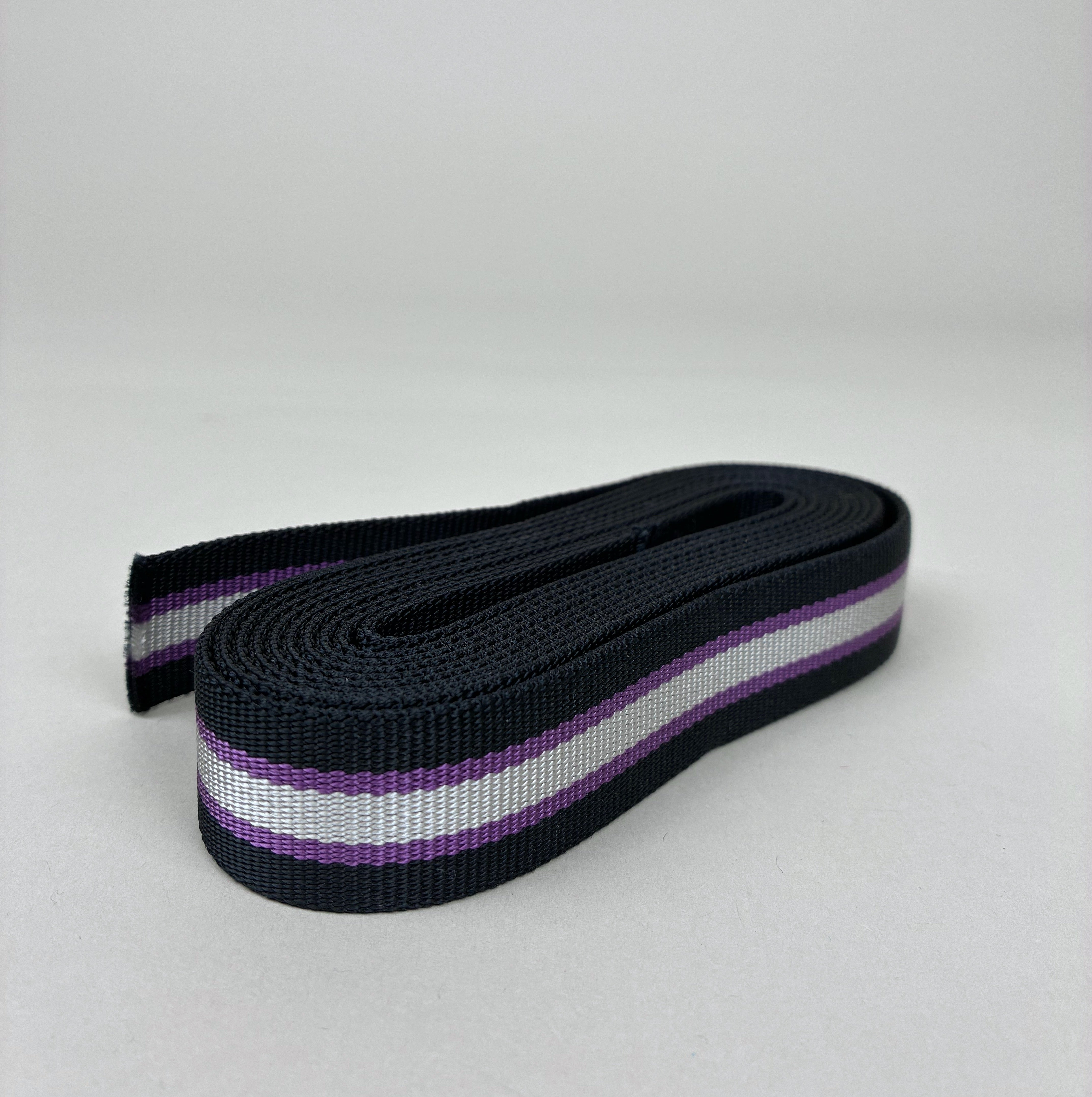 25mm Nylon Webbing - Black/Grey/Purple (NXX1751)