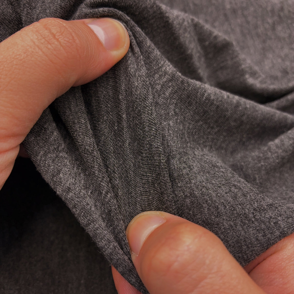 Bamboo Cotton Blend Jersey - Dark Heather Grey (KJE1603:5)