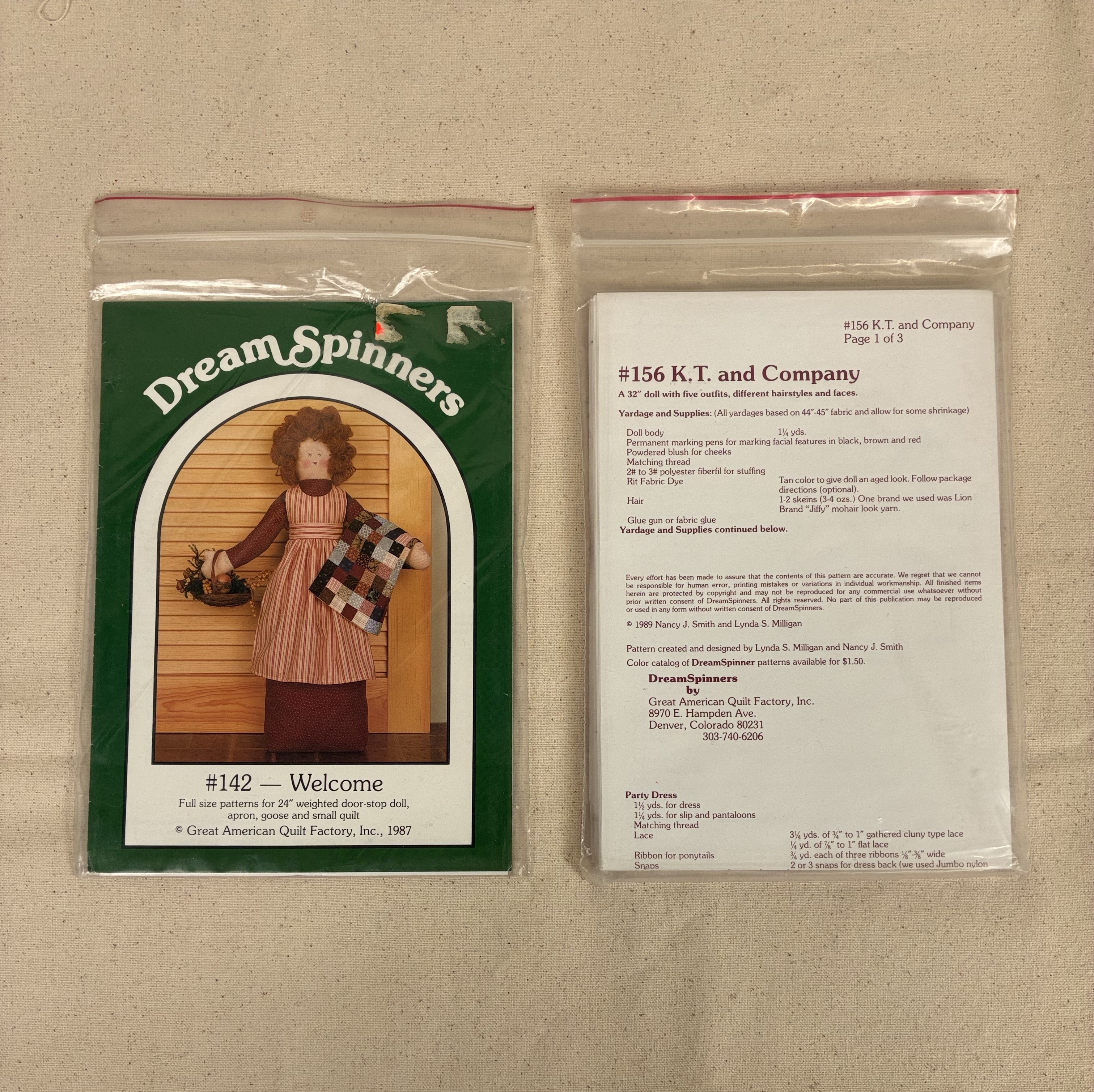 Quilt Patterns - #142 Welcome & #156 K.T. and Company (NPA0182)