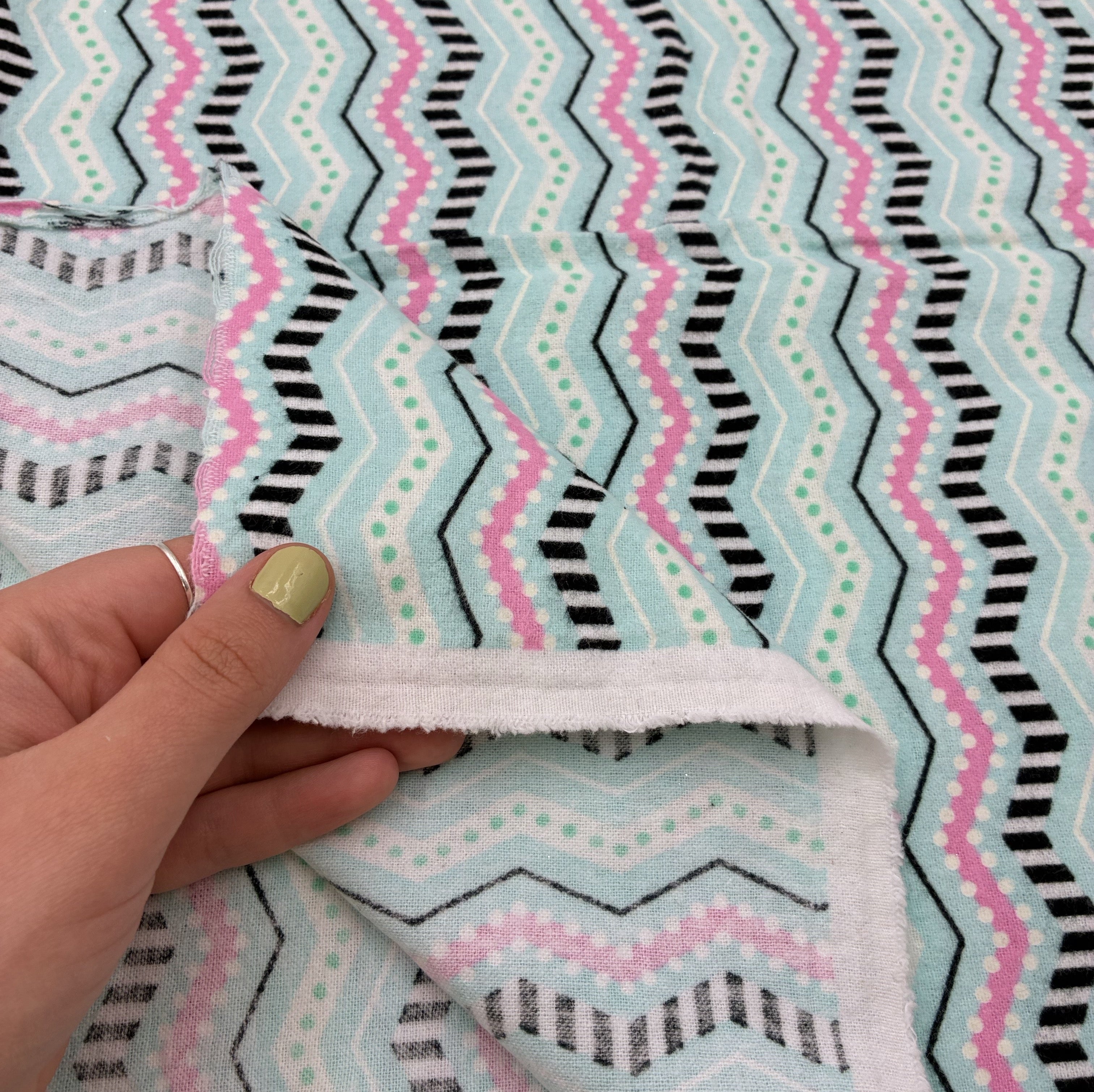 Cotton Flannelette - Sweet Chevron (WFL0410)