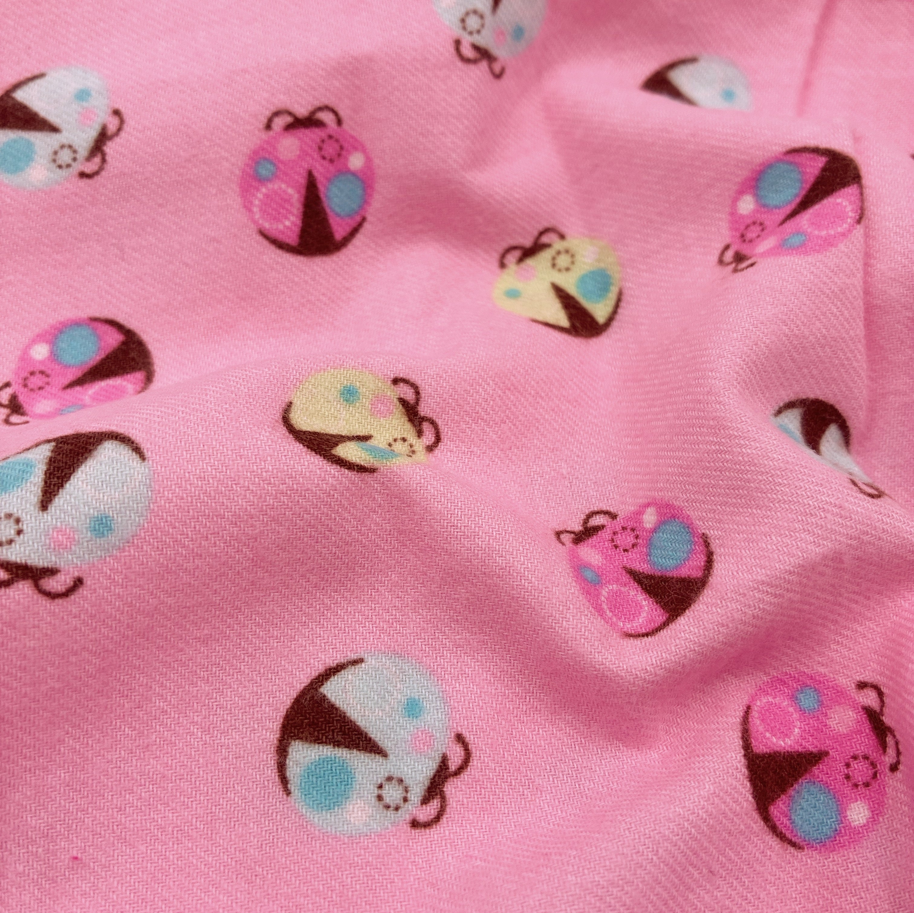 Cotton Flannelette - Lovely Ladybugs (WFL0418)