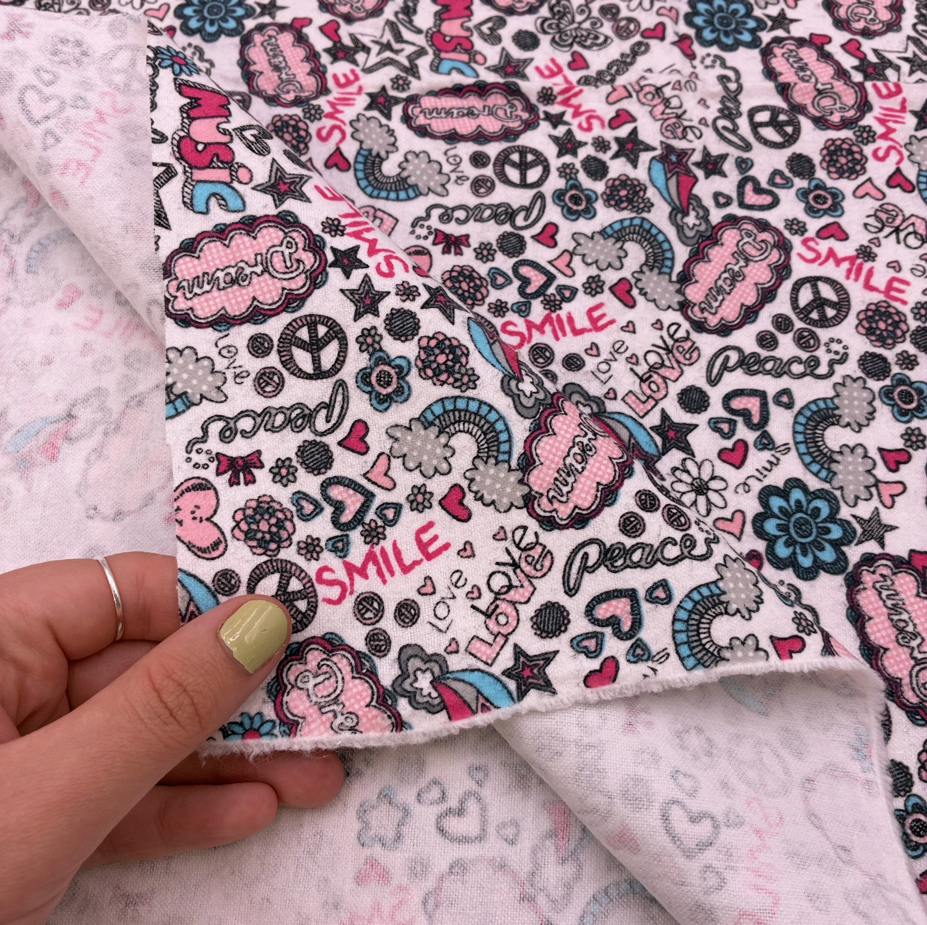 Cotton Flannelette - Doodles (WFL0419)