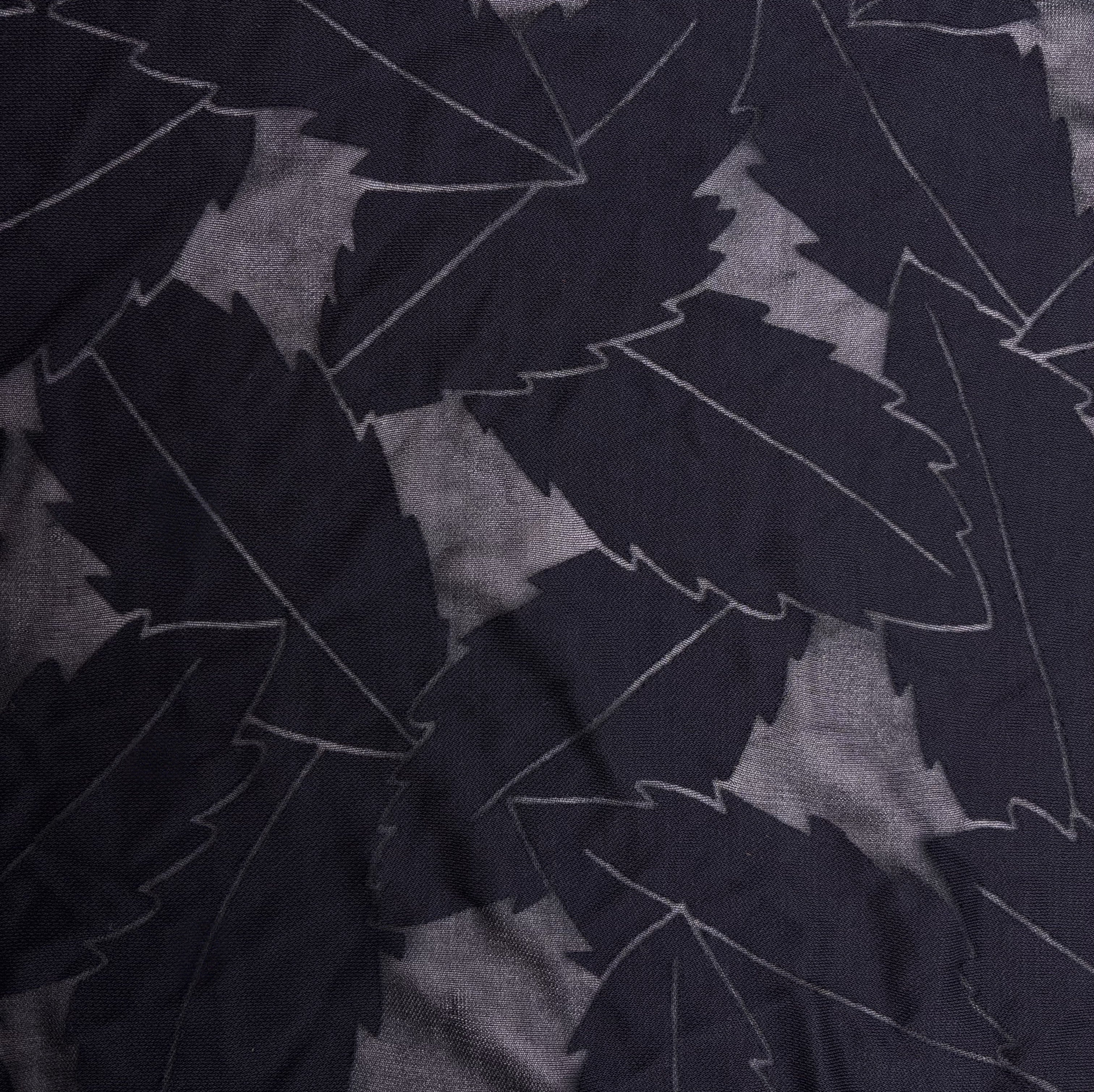 Fine Knit Mesh - Black Palm (KLM0230)