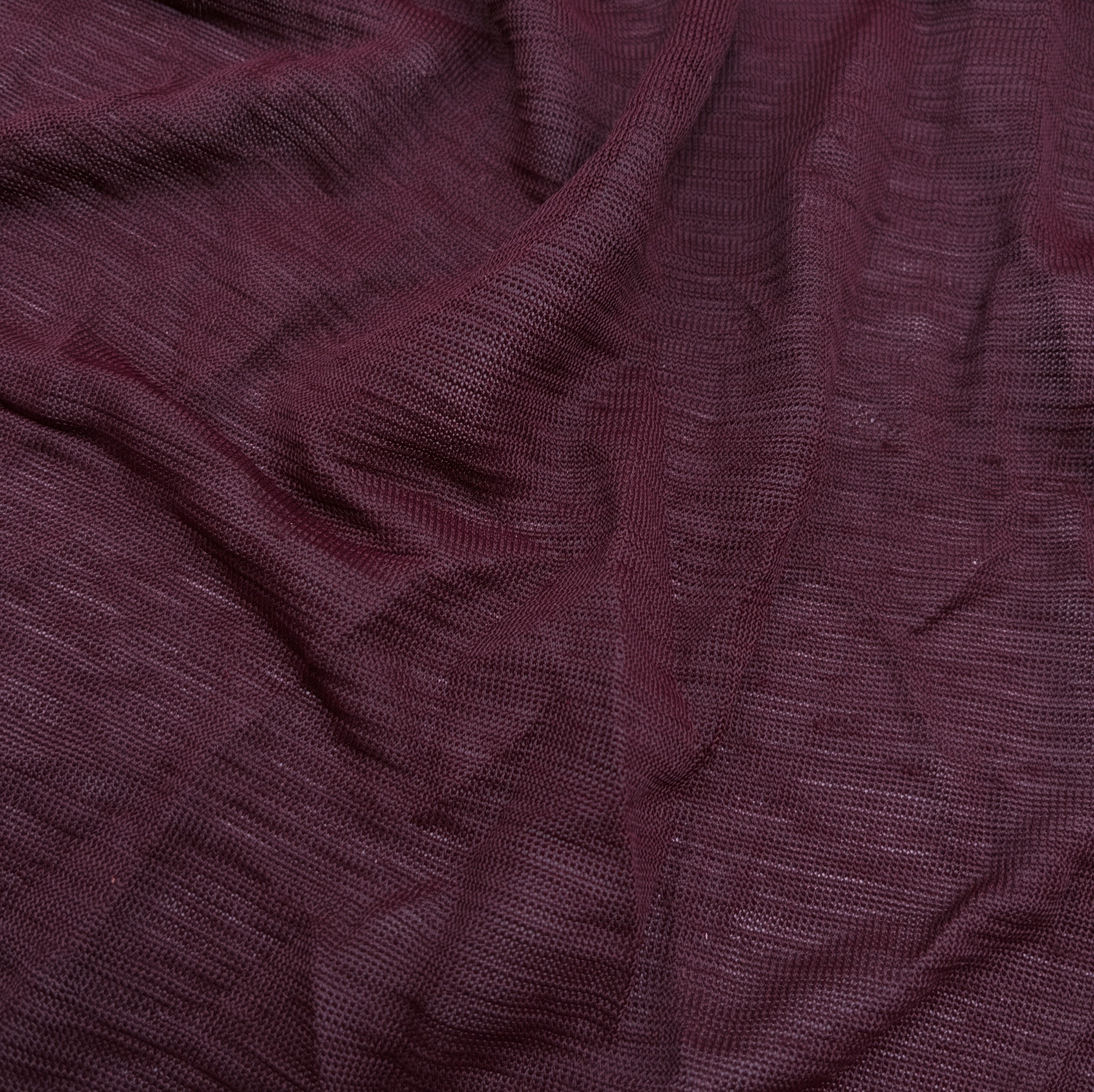 Fine Knit Mesh - Plum Red (KLM0227)