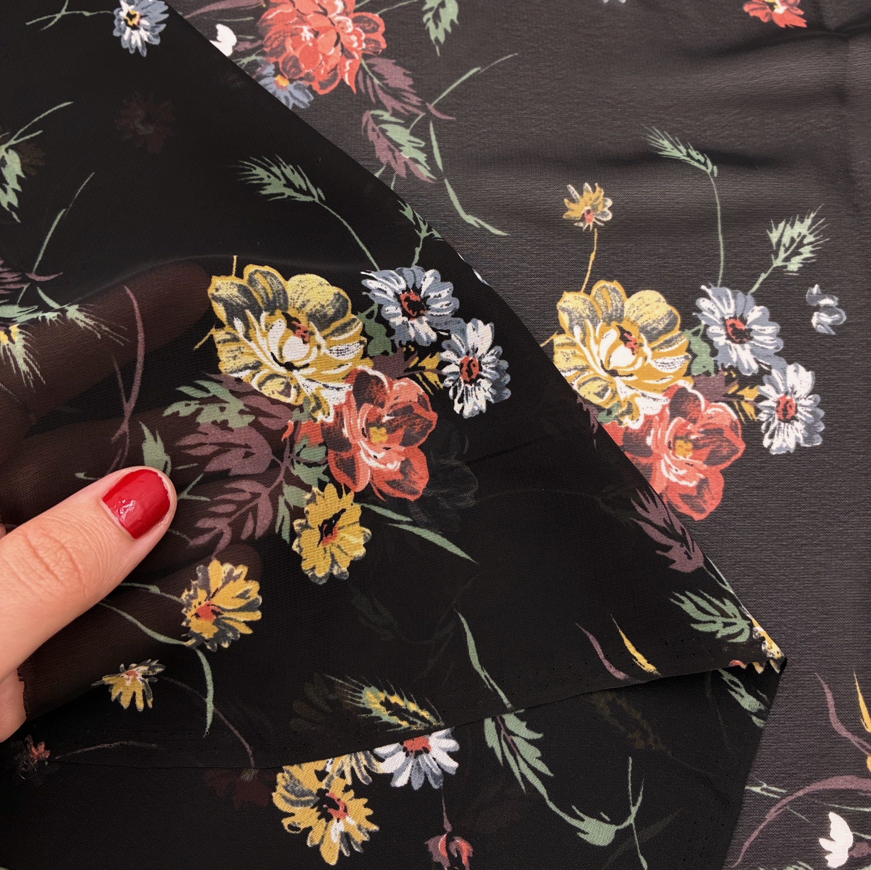 Blouse Weight - Sheer Bouquets (WDW3572)