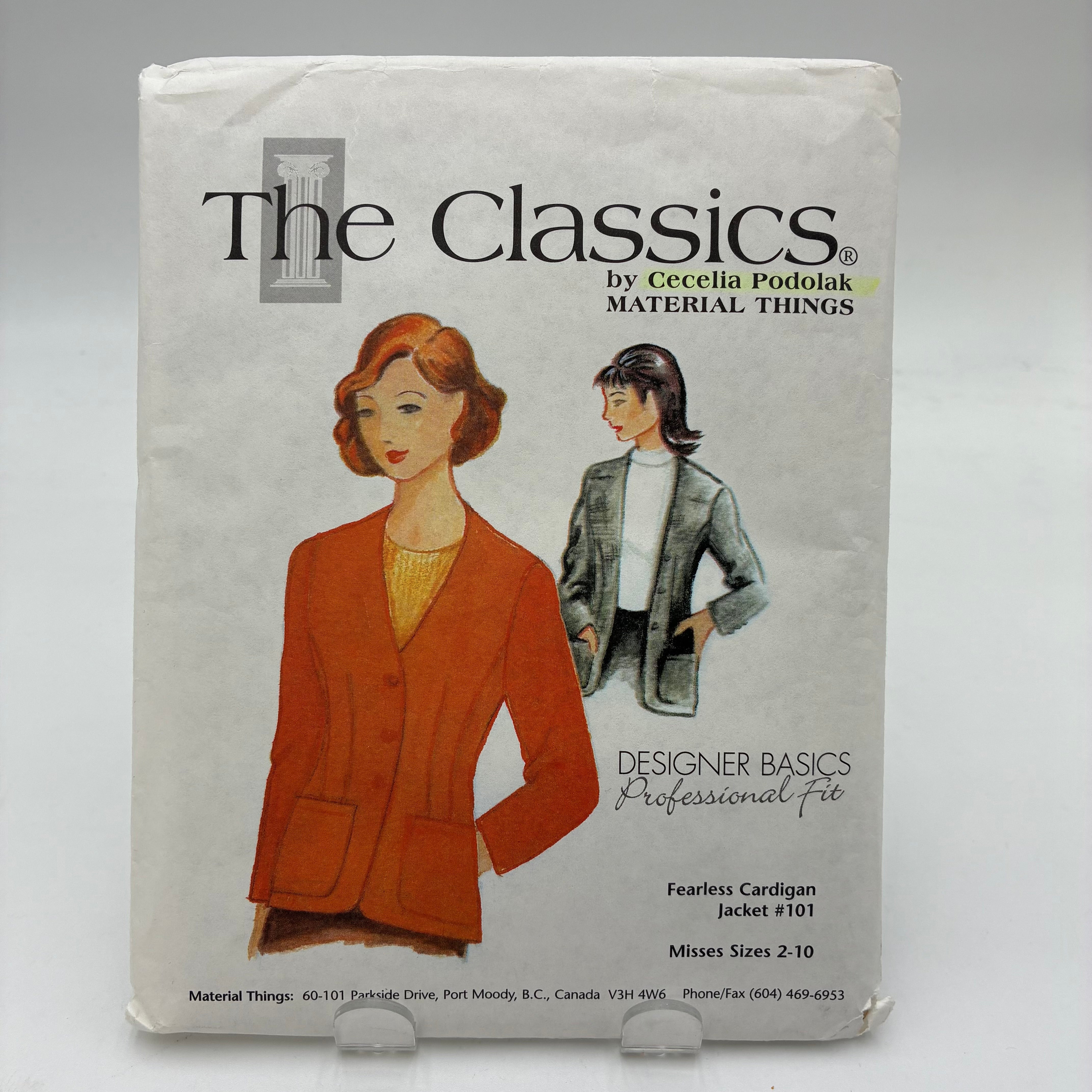 Material Things Pattern - 101 Fearless Cardigan Jacket (NPA0337)