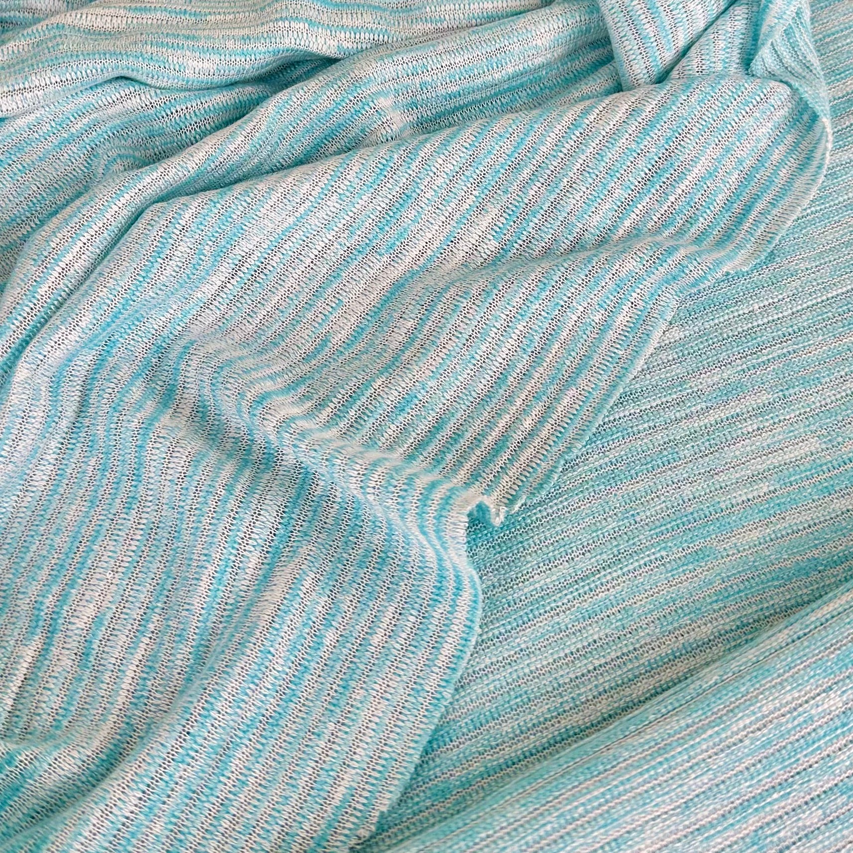 Variegated Viscose Sweater Knit, Azure (KSW0460:461)