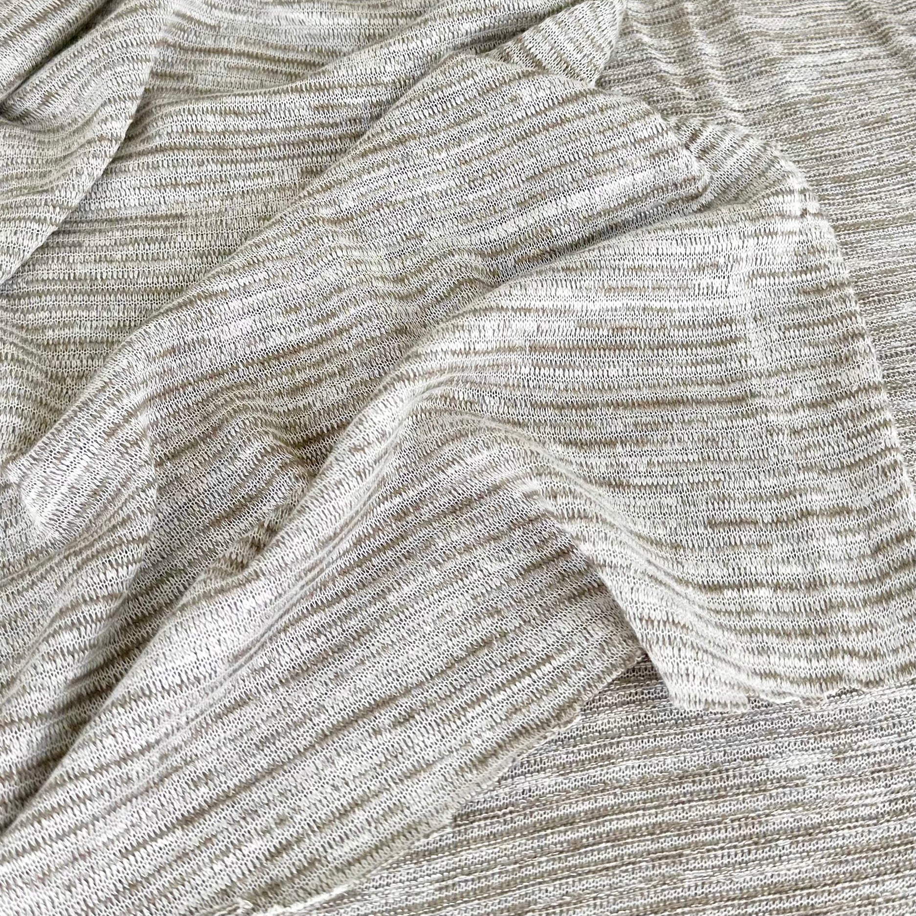 Variegated Viscose Sweater Knit, Ecru (KSW0464:465)