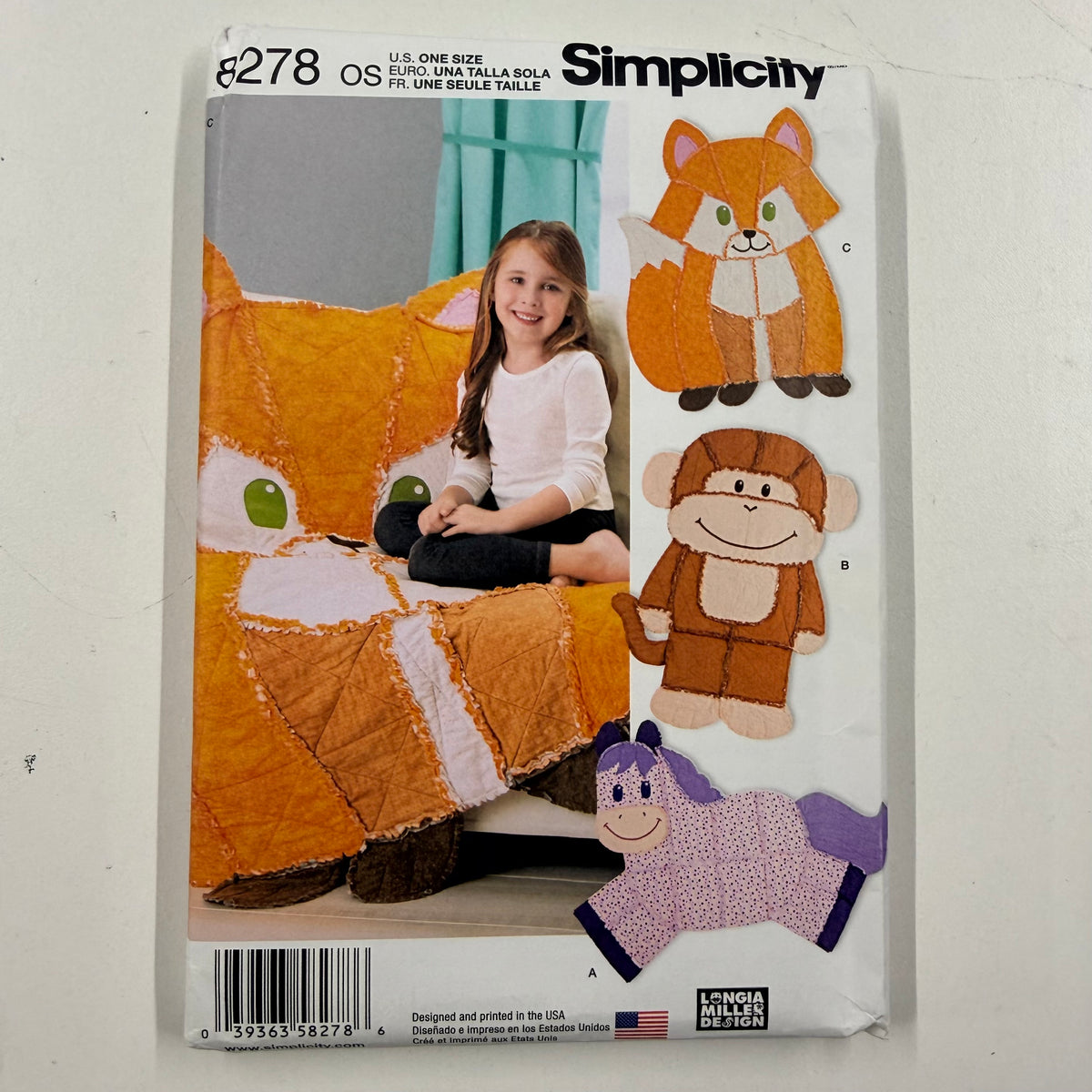 Simplicity Craft Pattern - 8278 Rag Quilts (NPA0601)