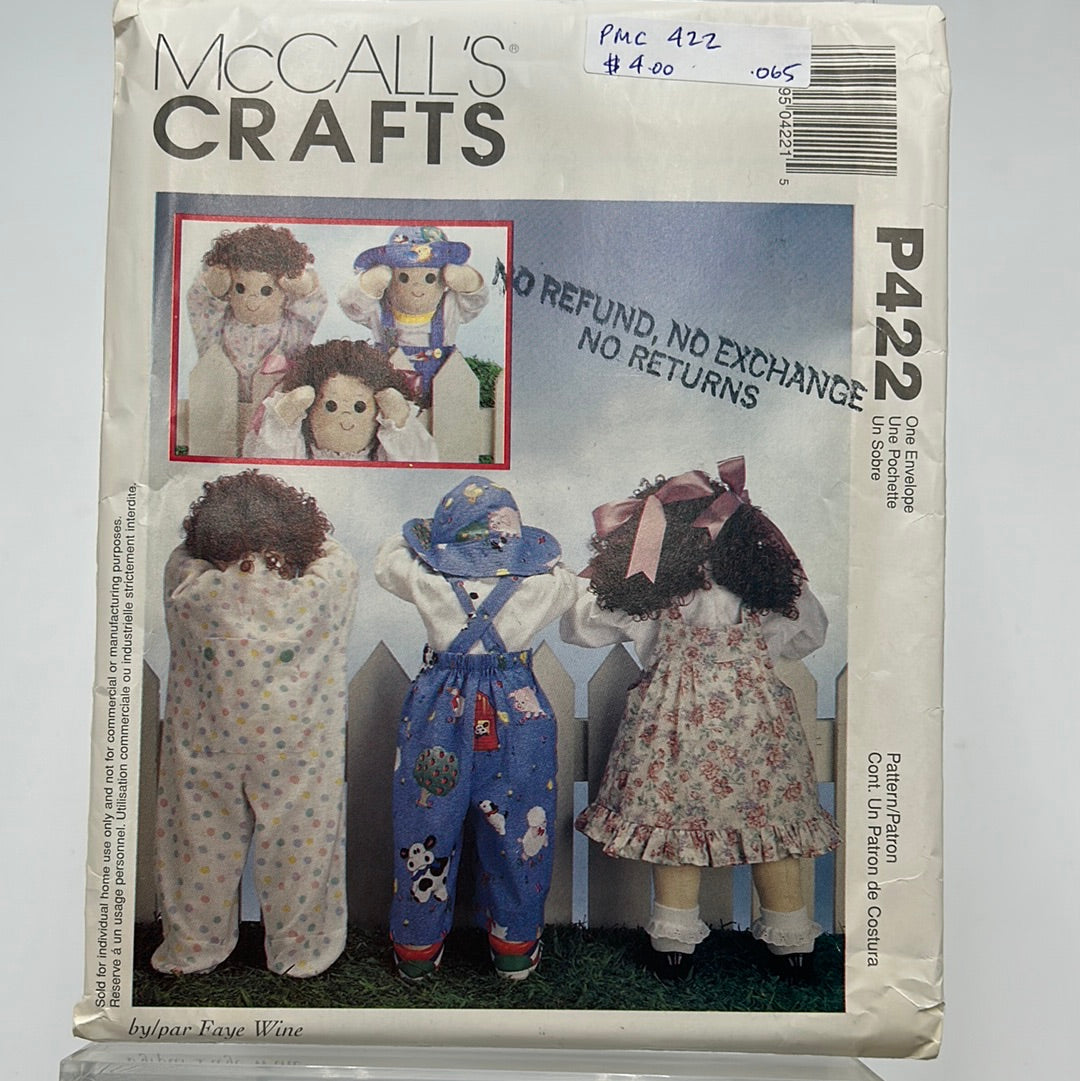 MCCALL'S Pattern One-Size, Doll Clothing (PMC0422)(NPA)