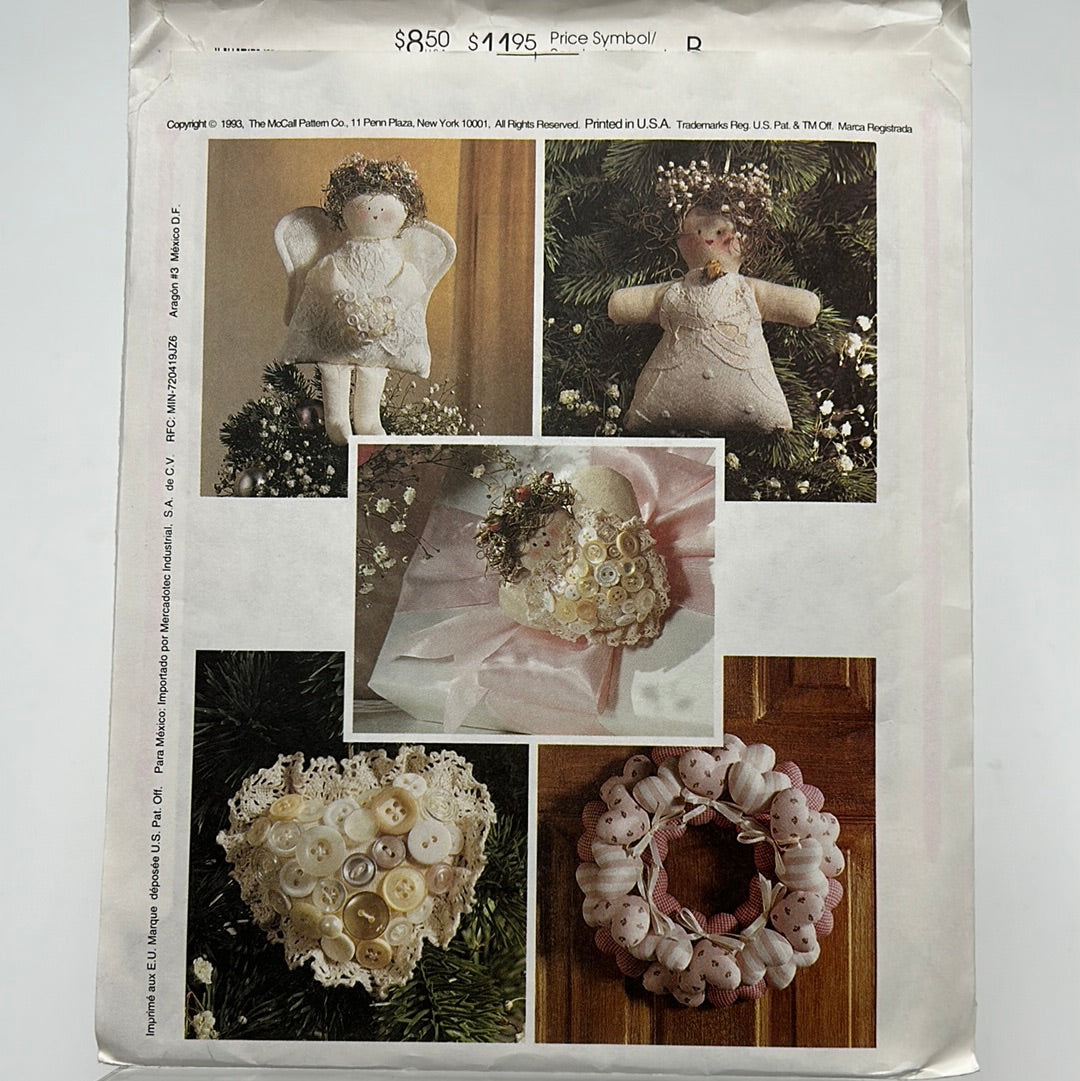MCCALL'S Pattern One-Size, Angel Heart Ornaments (PMC6819)(NPA)