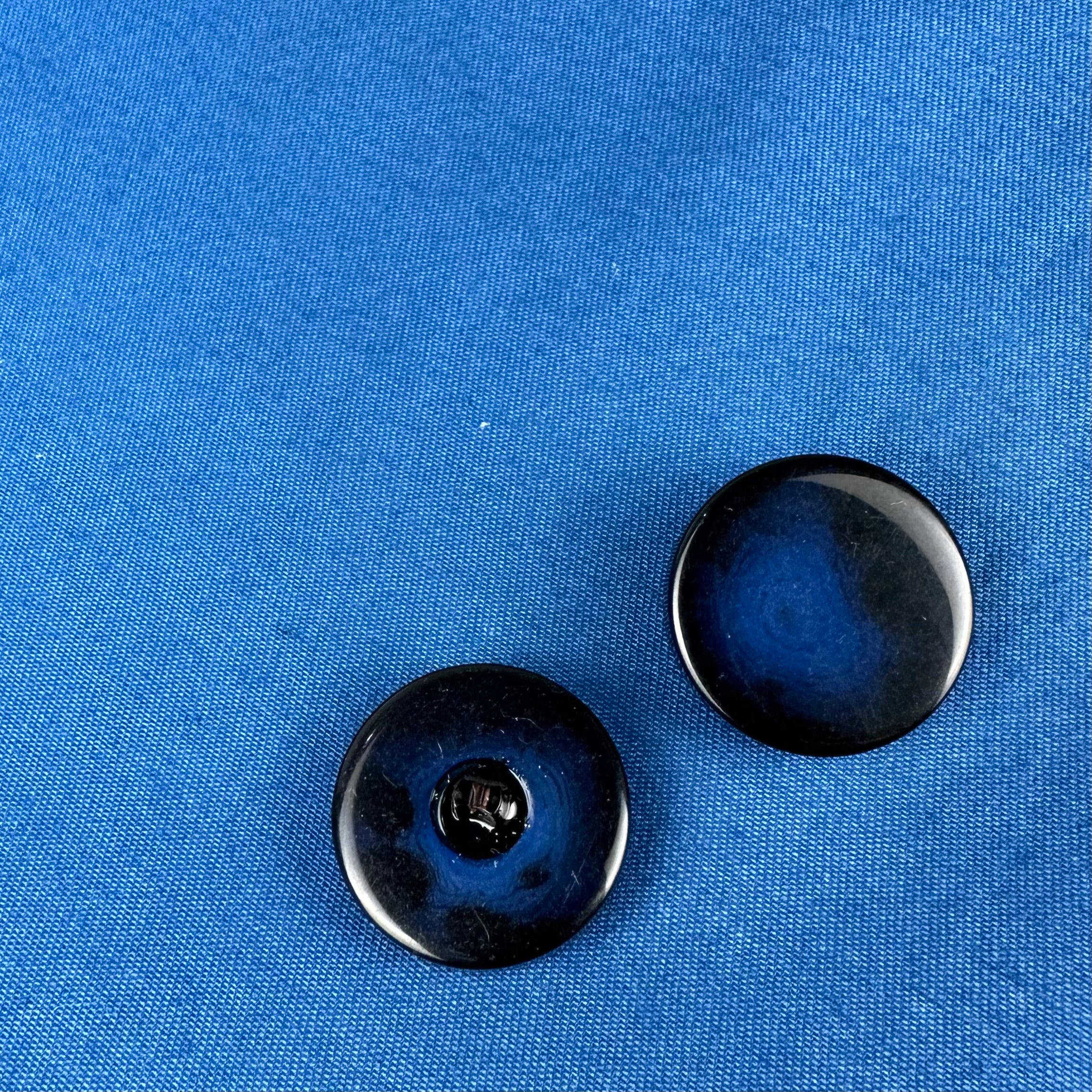 Plastic Buttons - Black & Blue/Green (NBU0064:65)