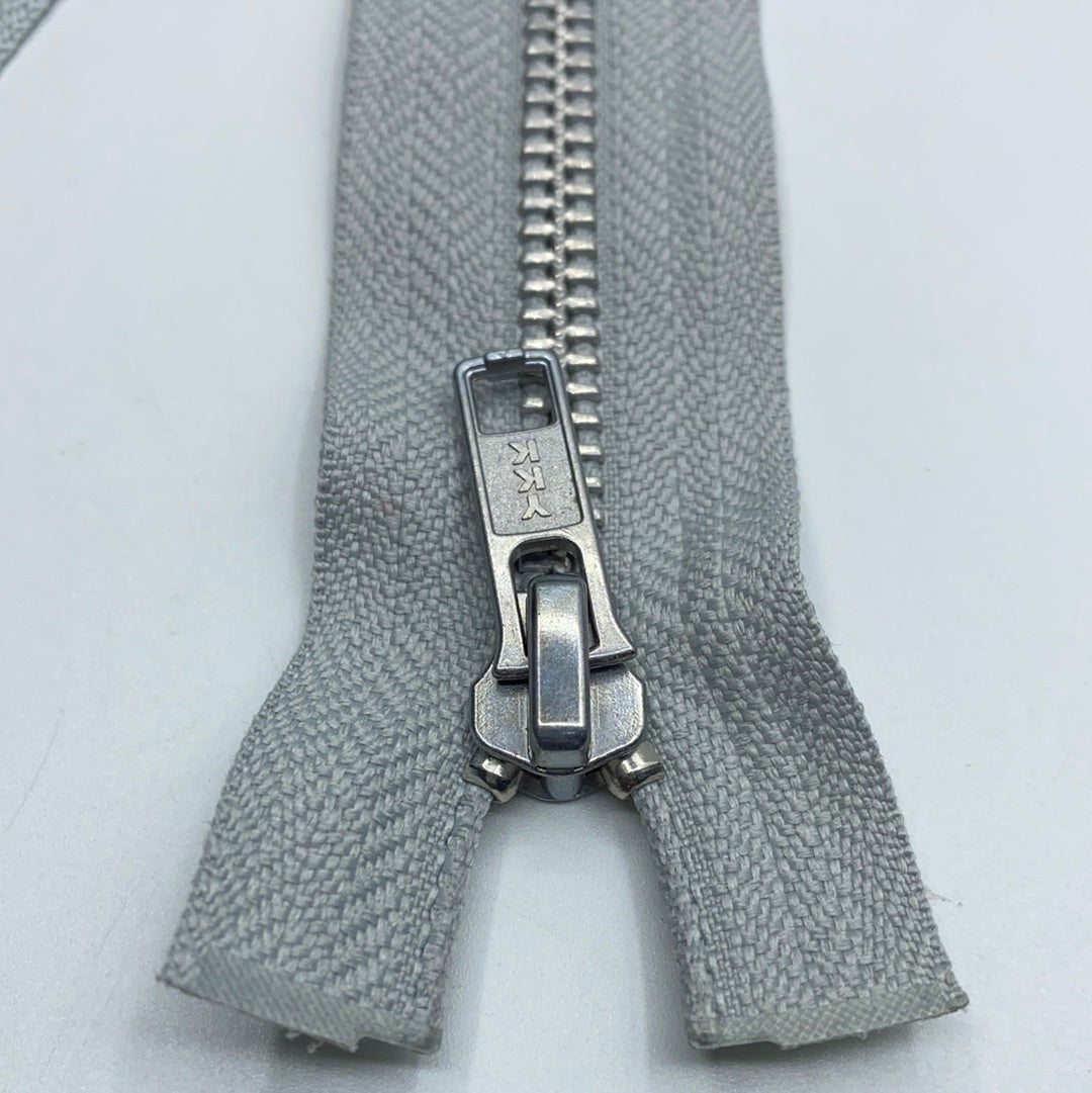 Separating Metal Zipper, Various Greys (48cm-72cm) (NZP0214:0240)
