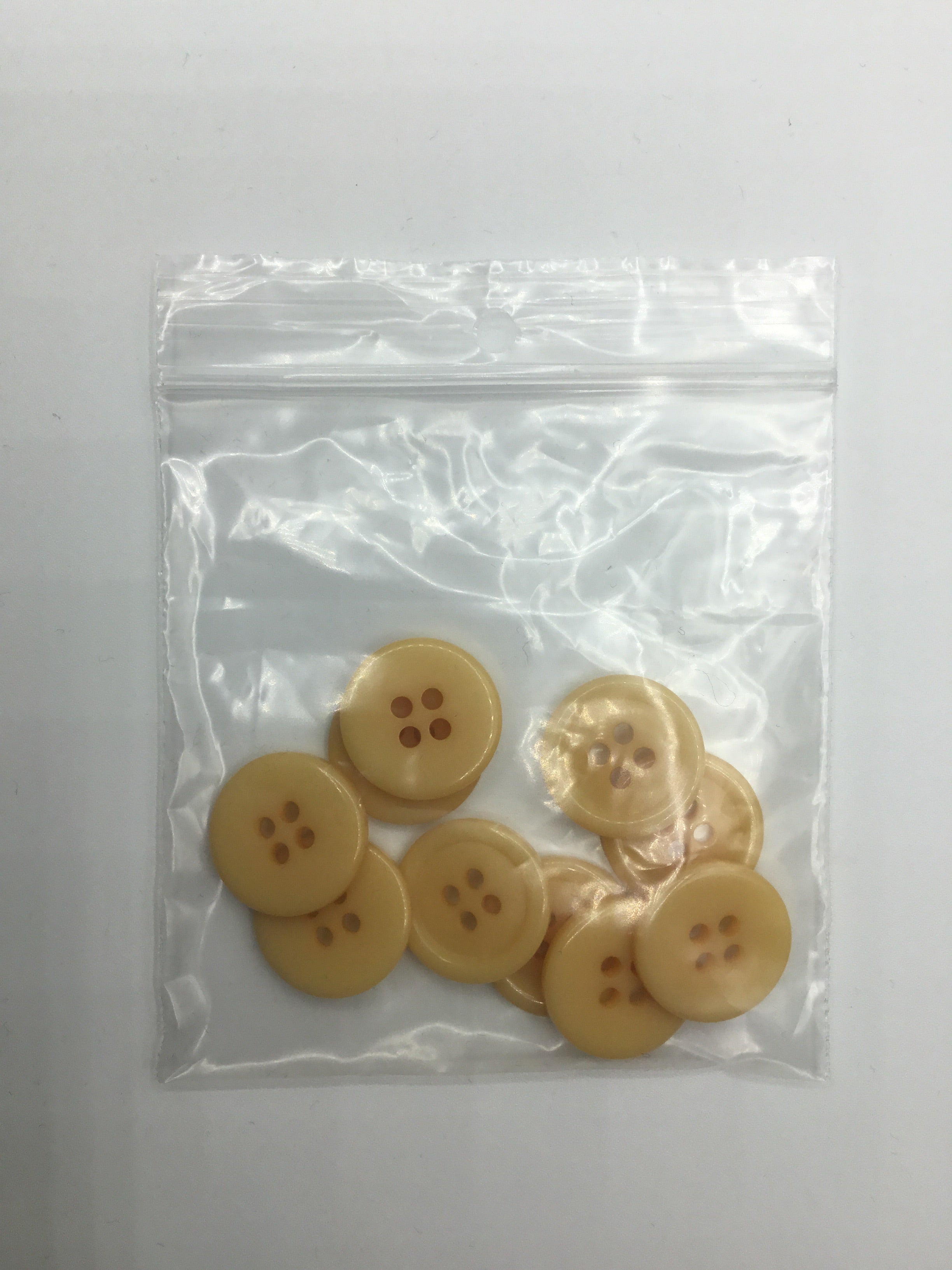 Buttons, Plastic, 1.9cm , Dark Yellow (NBU0424)