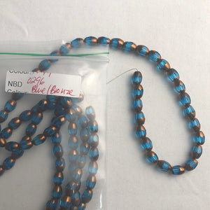 Oval Glass Beads, Strand, 10 Colours (NBD0291:307)