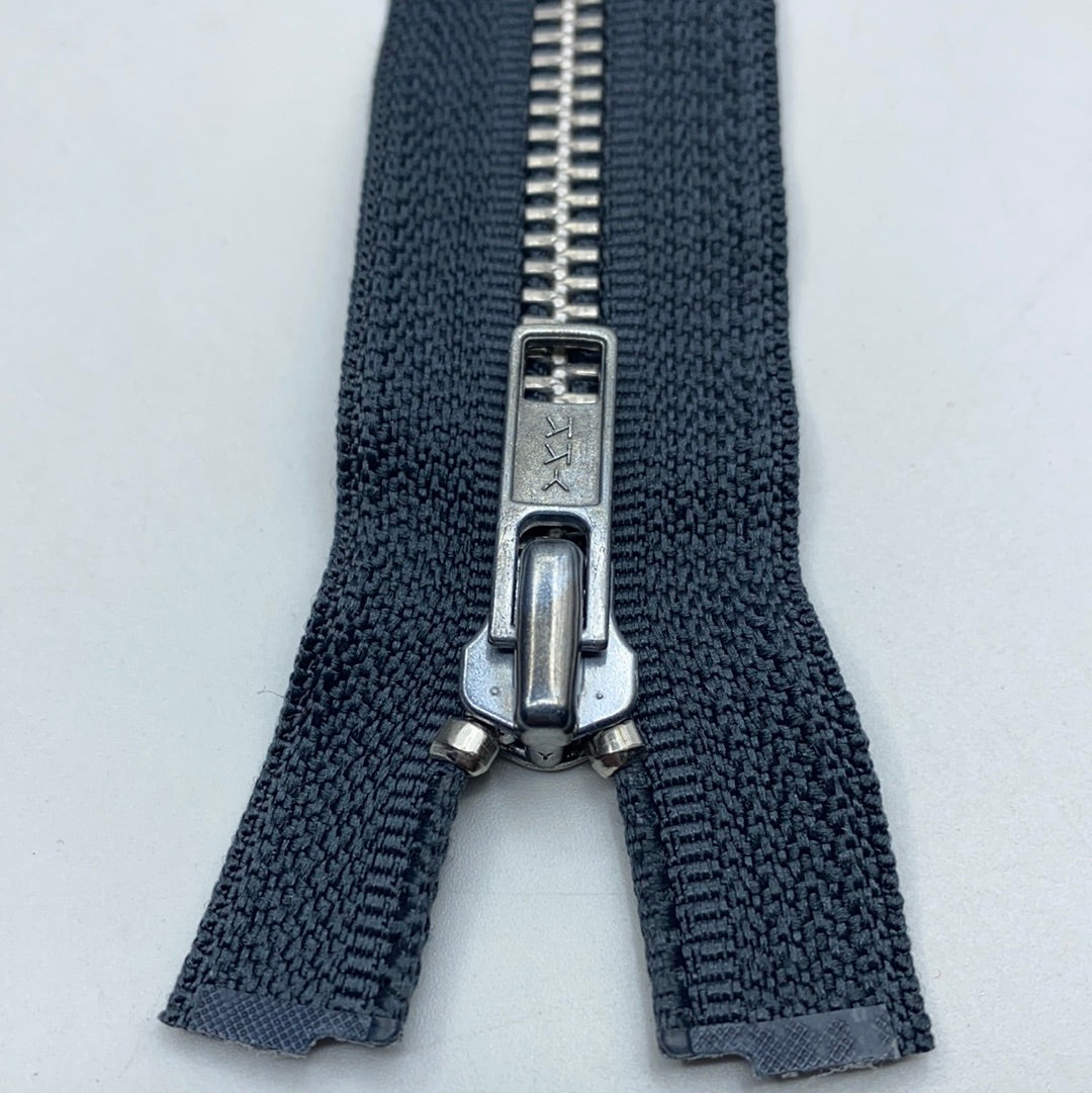 Separating Metal Zipper, Various Greys (48cm-72cm) (NZP0214:0240)