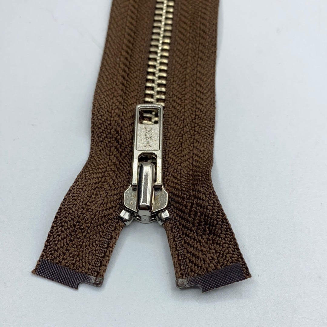 Separating Metal Zipper, Greys, Tan, Pink & Brown (66cm-76cm) (NZP0265:0275)