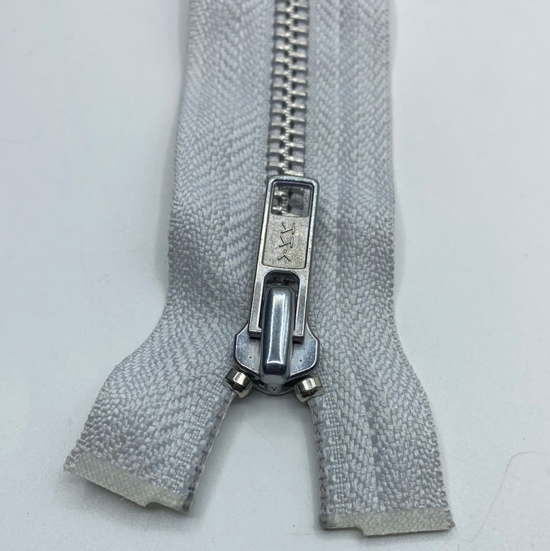 Separating Metal Zipper, Various Greys (48cm-72cm) (NZP0214:0240)