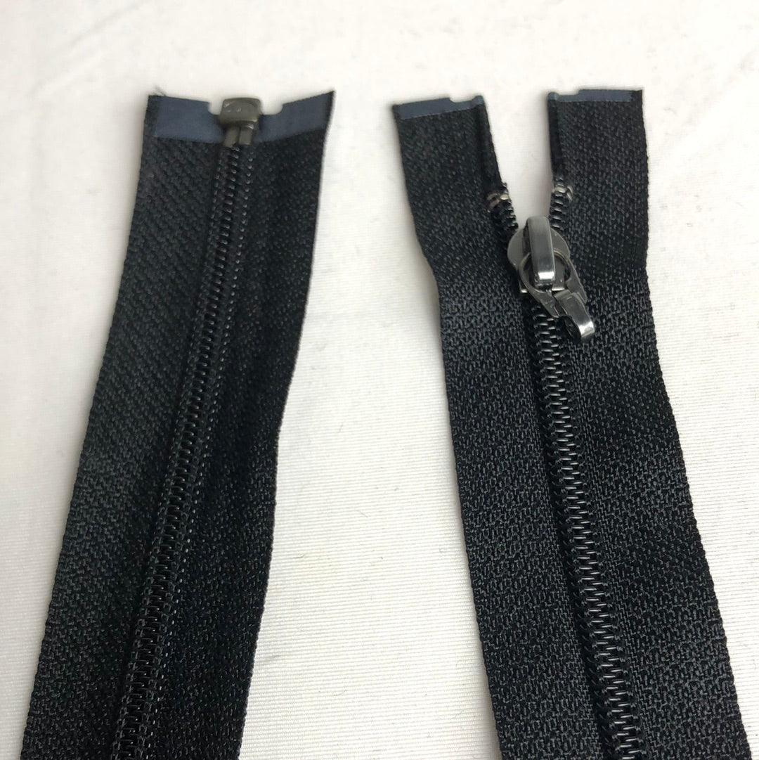 Separating Nylon Zipper, Black (52cm-86.5cm) (NZP0054:60)