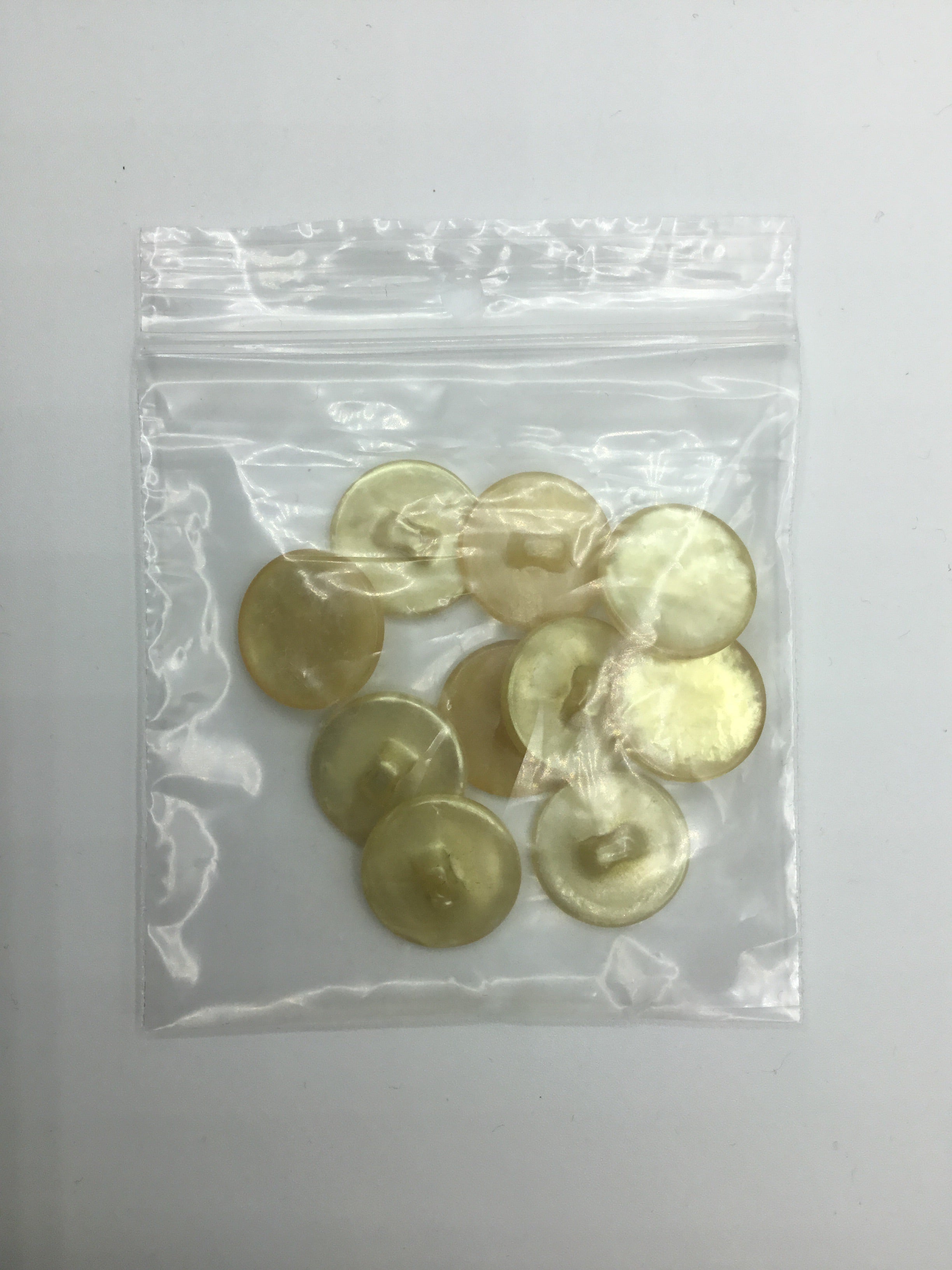 Buttons, Plastic, 1.9cm, Pale Gold (NBU0426)